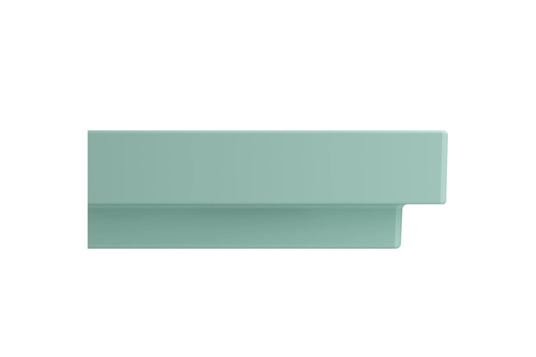 BOCCHI Scala 24" Rectangle Wallmount Fireclay Bathroom Sink, Matte Mint Green, Single Faucet Hole, 1077-033-0126