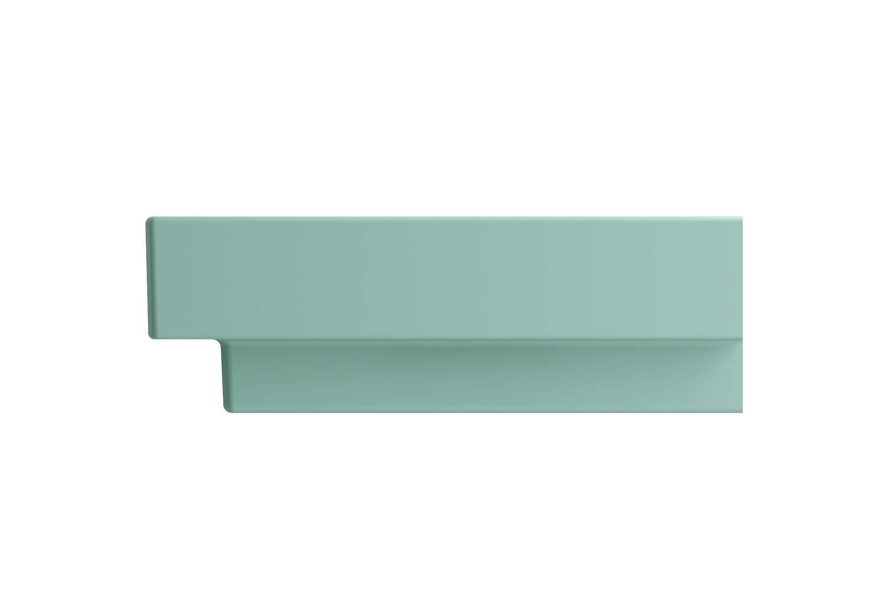 BOCCHI Scala 24" Rectangle Wallmount Fireclay Bathroom Sink, Matte Mint Green, Single Faucet Hole, 1077-033-0126
