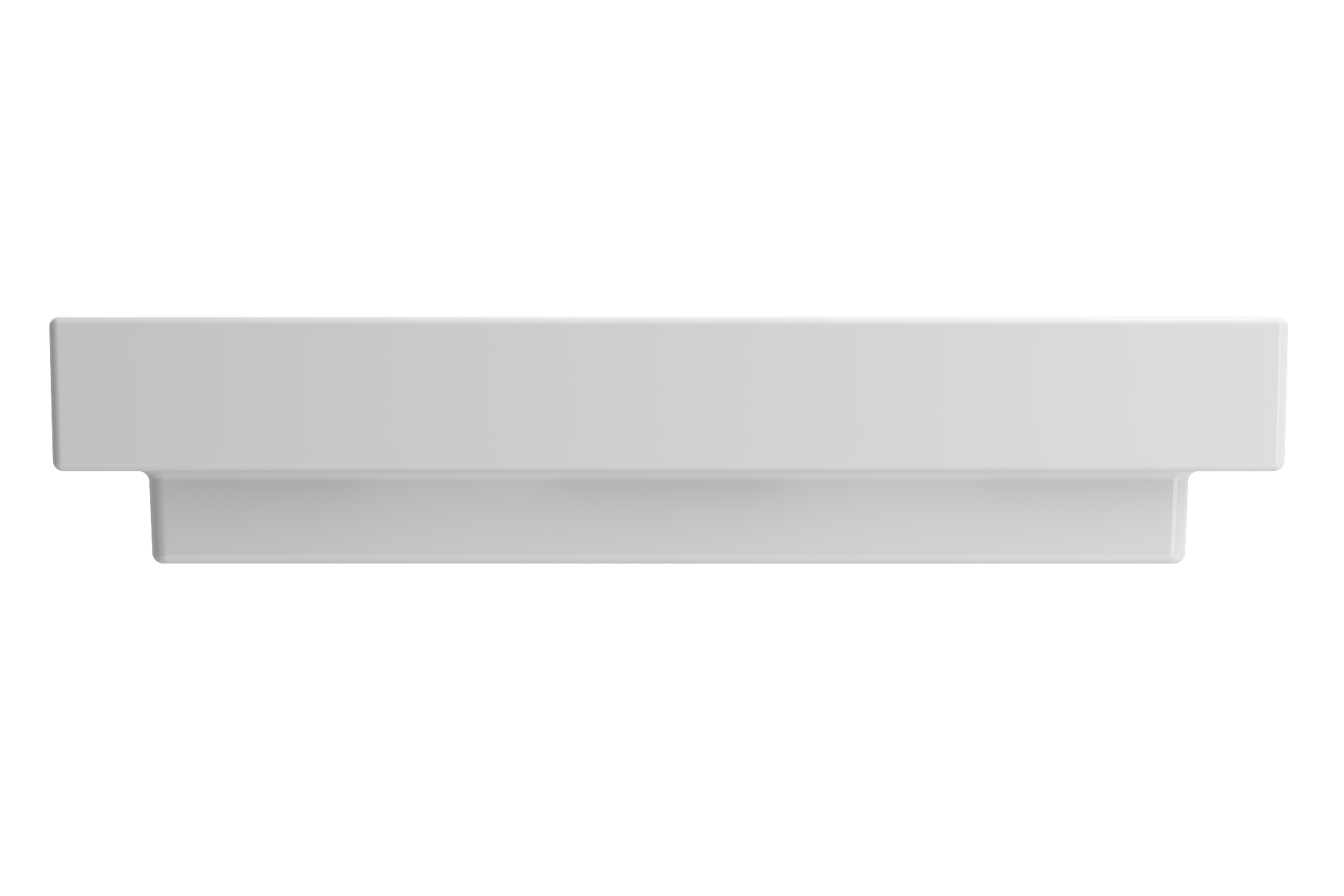 BOCCHI Scala 32" Rectangle Wallmount Fireclay Bathroom Sink, White, Single Faucet Hole, 1078-001-0126
