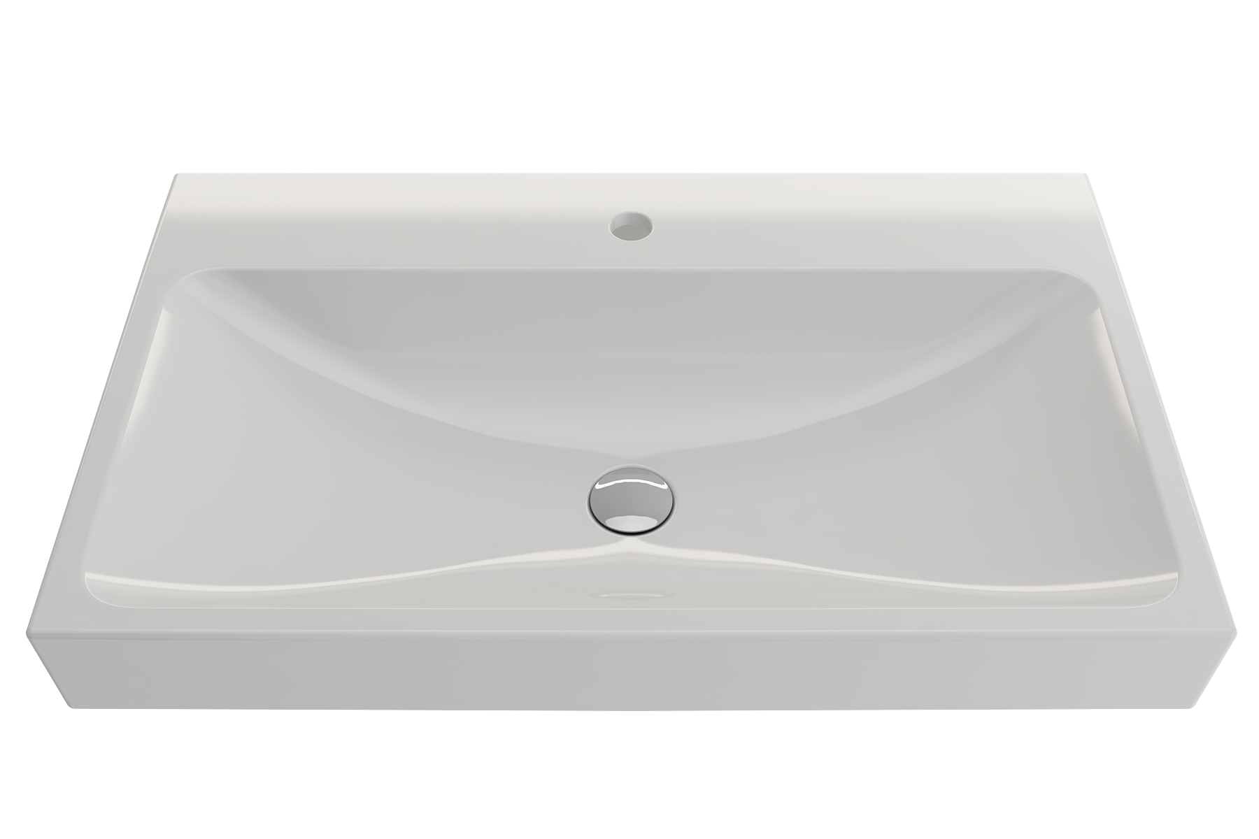 BOCCHI Scala 32" Rectangle Wallmount Fireclay Bathroom Sink, White, Single Faucet Hole, 1078-001-0126