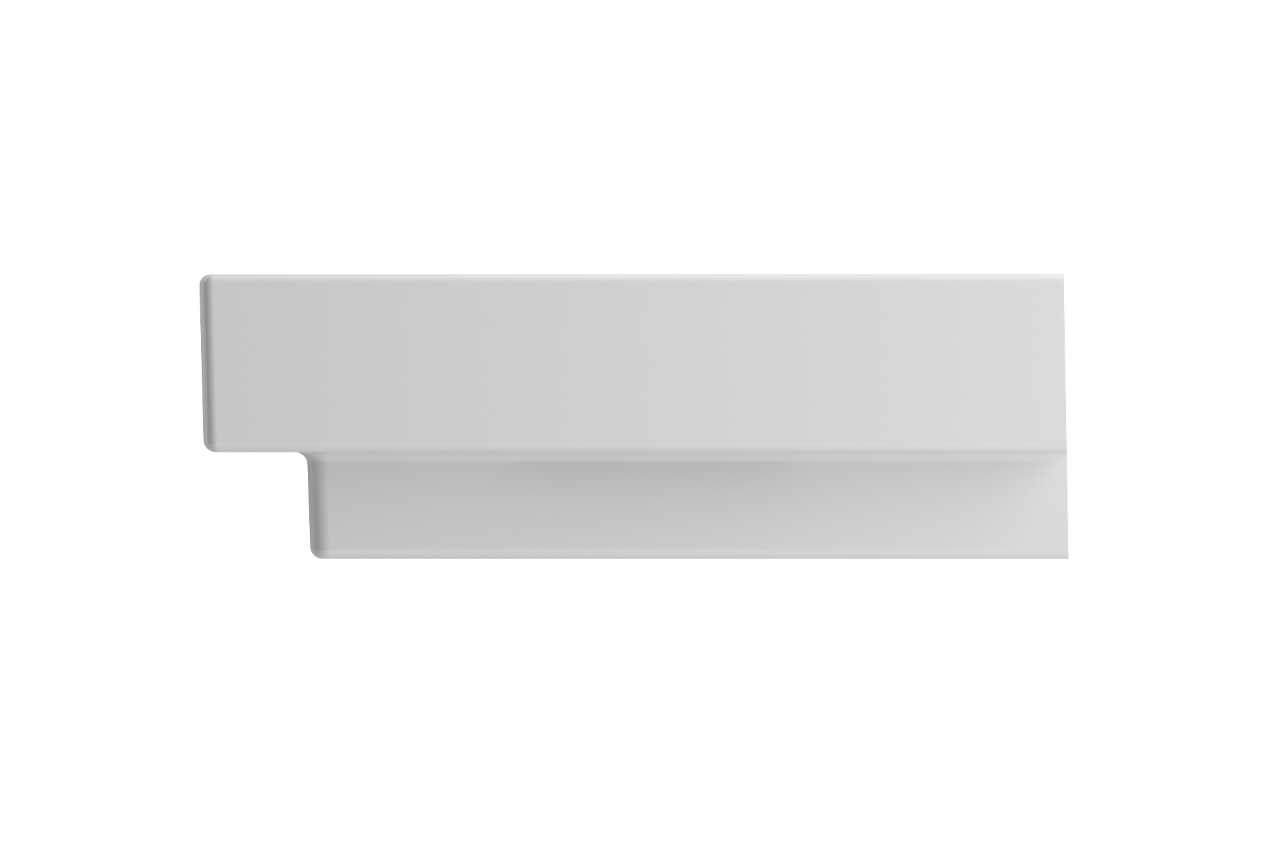 BOCCHI Scala 32" Rectangle Wallmount Fireclay Bathroom Sink, White, Single Faucet Hole, 1078-001-0126