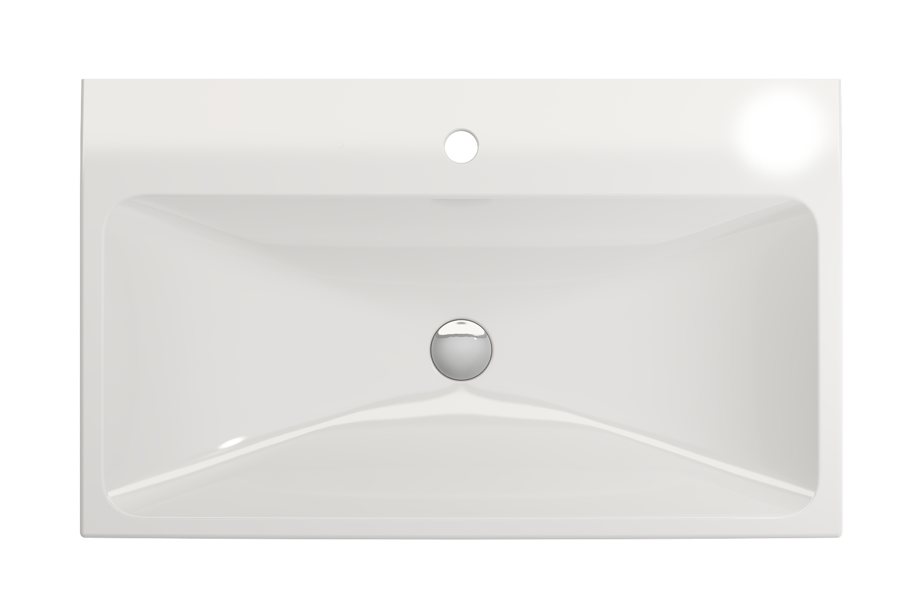 BOCCHI Scala 32" Rectangle Wallmount Fireclay Bathroom Sink, White, Single Faucet Hole, 1078-001-0126