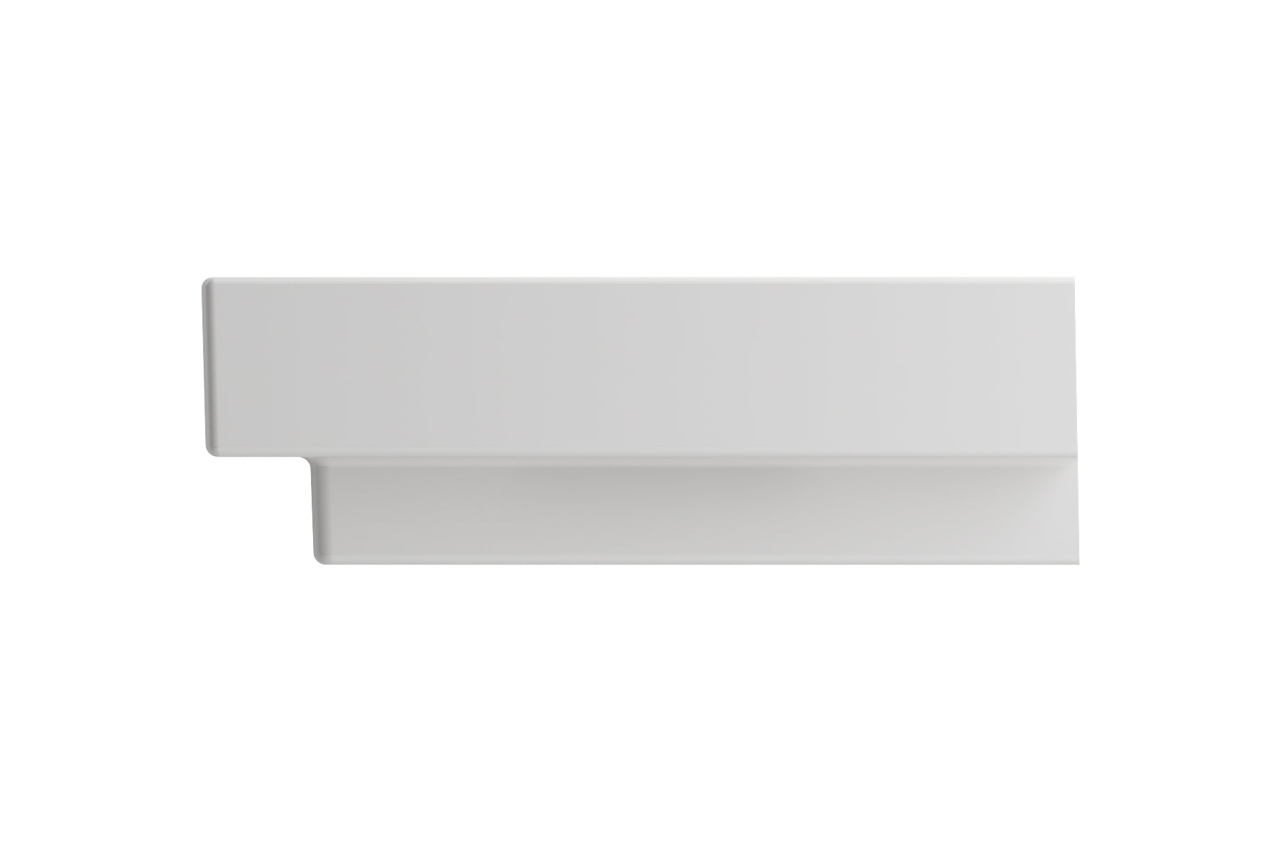 BOCCHI Scala 32" Rectangle Wallmount Fireclay Bathroom Sink, White, 3 Faucet Hole, 1078-001-0127