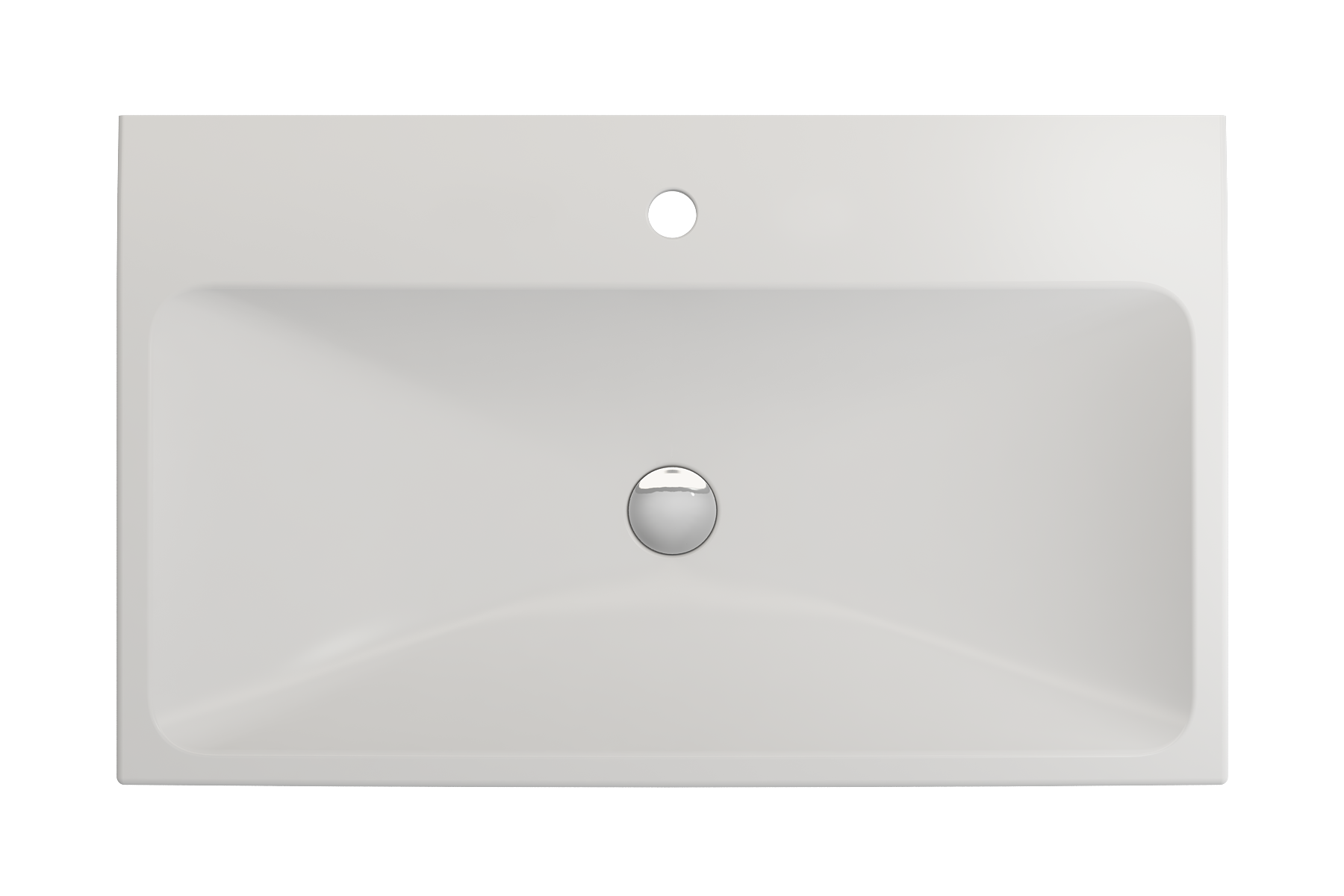 BOCCHI Scala 32" Rectangle Wallmount Fireclay Bathroom Sink, Matte White, Single Faucet Hole, 1078-002-0126