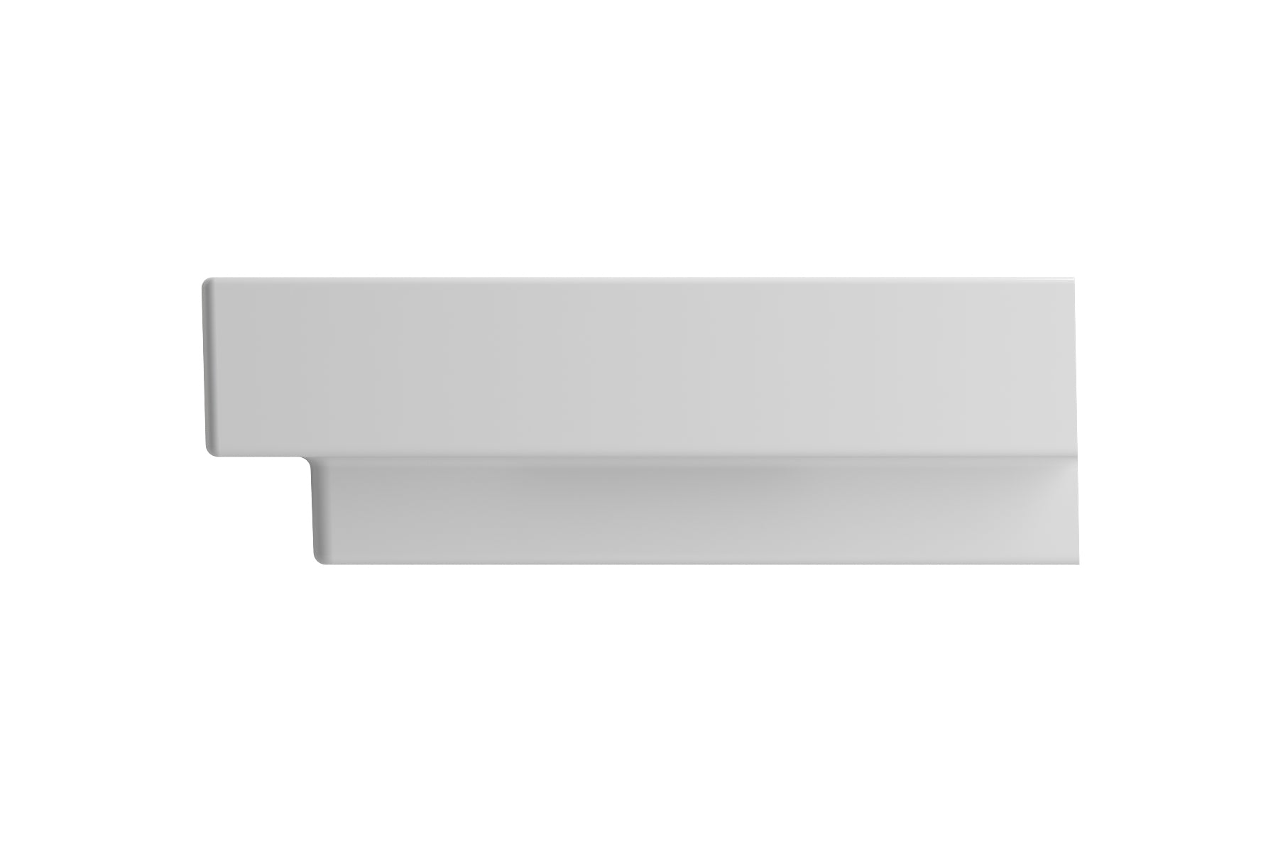 BOCCHI Scala 32" Rectangle Wallmount Fireclay Bathroom Sink, Matte White, 3 Faucet Hole, 1078-002-0127