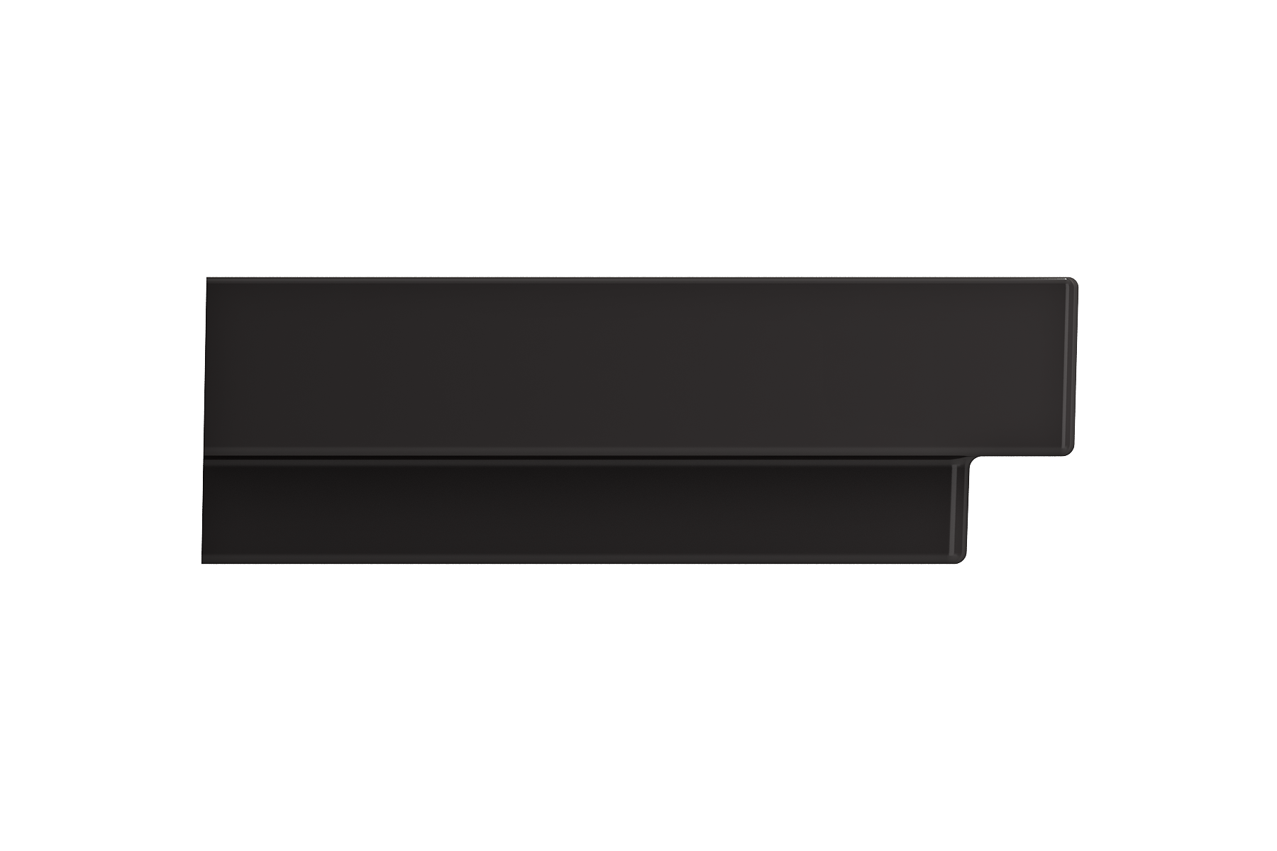 BOCCHI Scala 32" Rectangle Wallmount Fireclay Bathroom Sink, Matte Black, Single Faucet Hole, 1078-004-0126