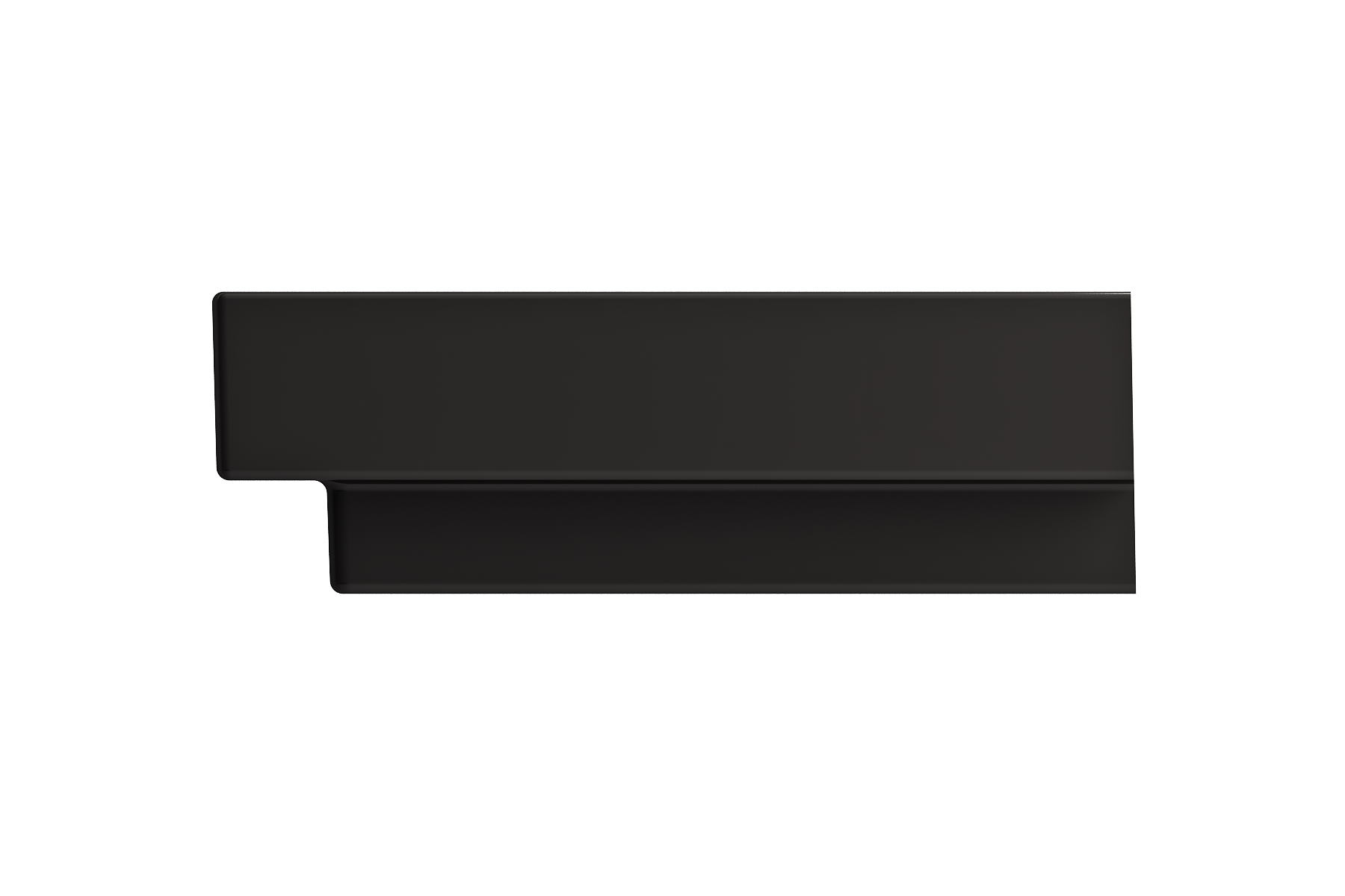 BOCCHI Scala 32" Rectangle Wallmount Fireclay Bathroom Sink, Matte Black, Single Faucet Hole, 1078-004-0126