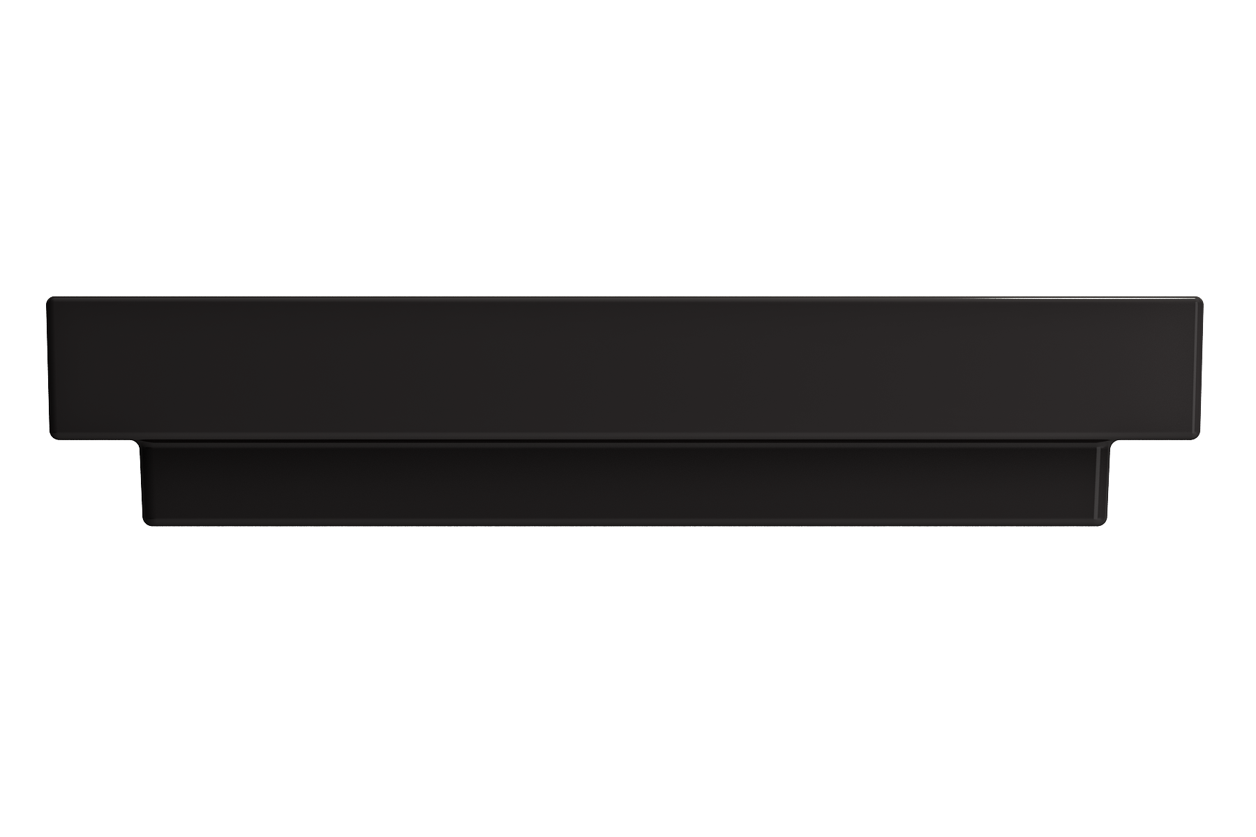 BOCCHI Scala 32" Rectangle Wallmount Fireclay Bathroom Sink, Matte Black, 3 Faucet Hole, 1078-004-0127