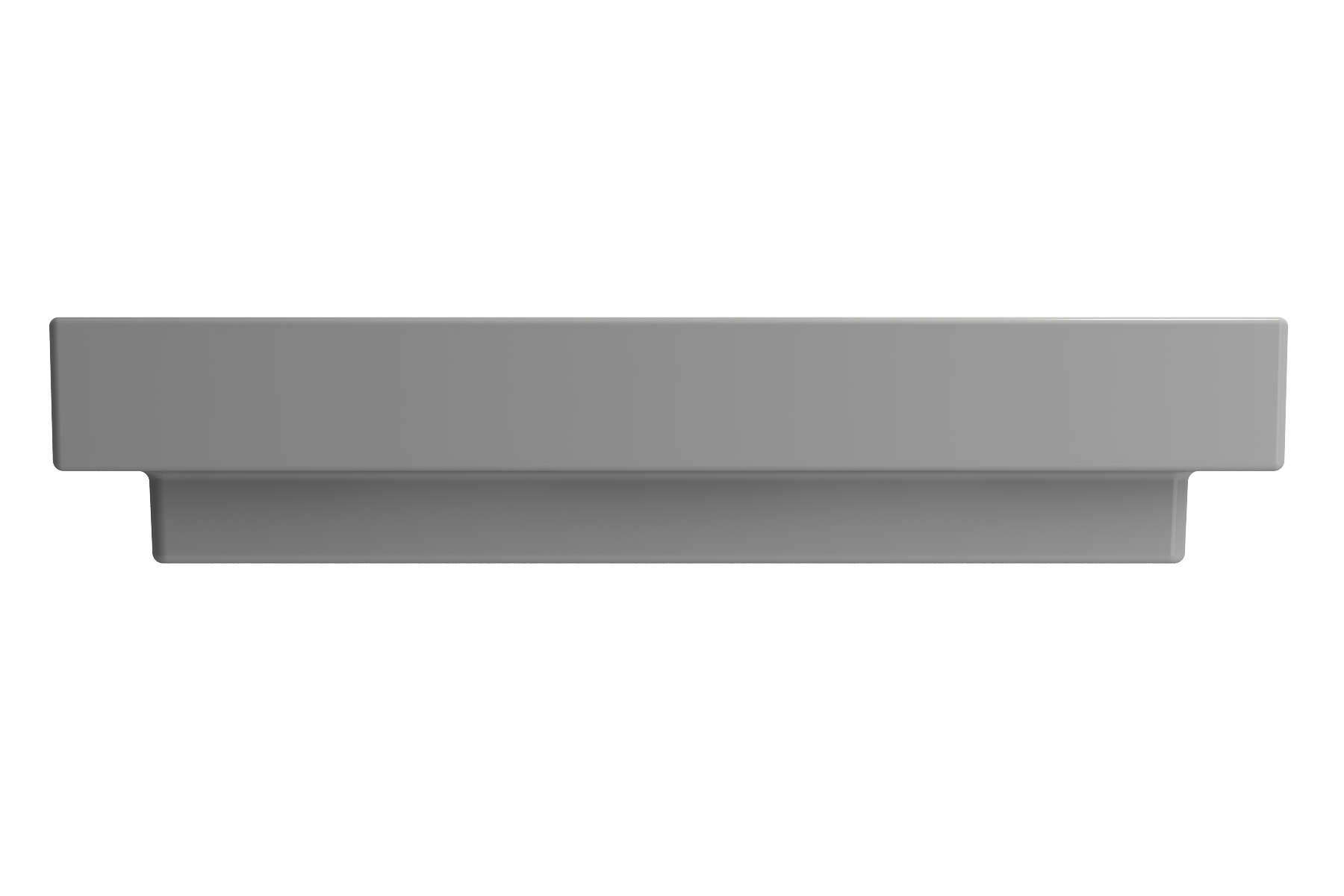 BOCCHI Scala 32" Rectangle Wallmount Fireclay Bathroom Sink, Matte Gray, 3 Faucet Hole, 1078-006-0127