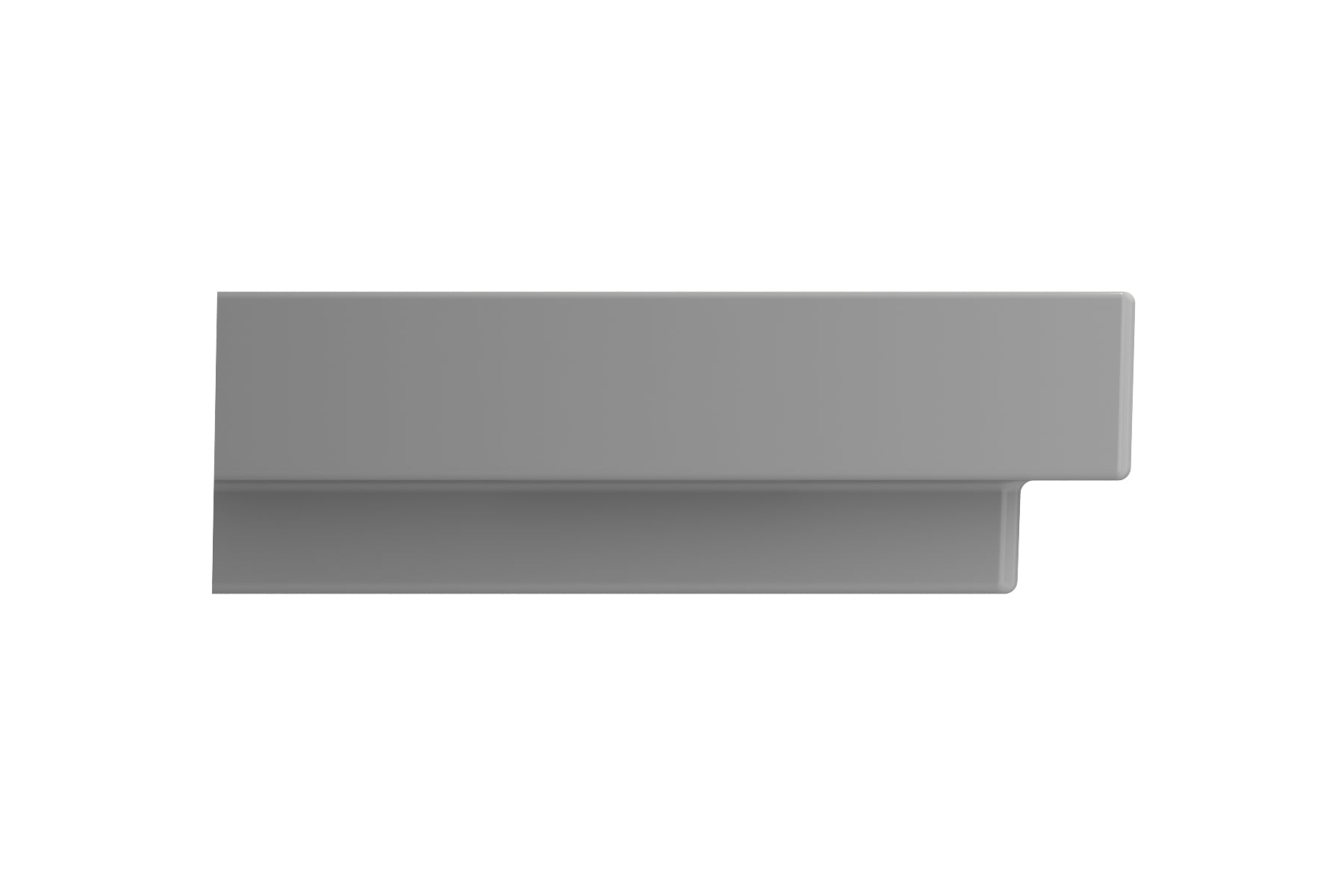 BOCCHI Scala 32" Rectangle Wallmount Fireclay Bathroom Sink, Matte Gray, 3 Faucet Hole, 1078-006-0127