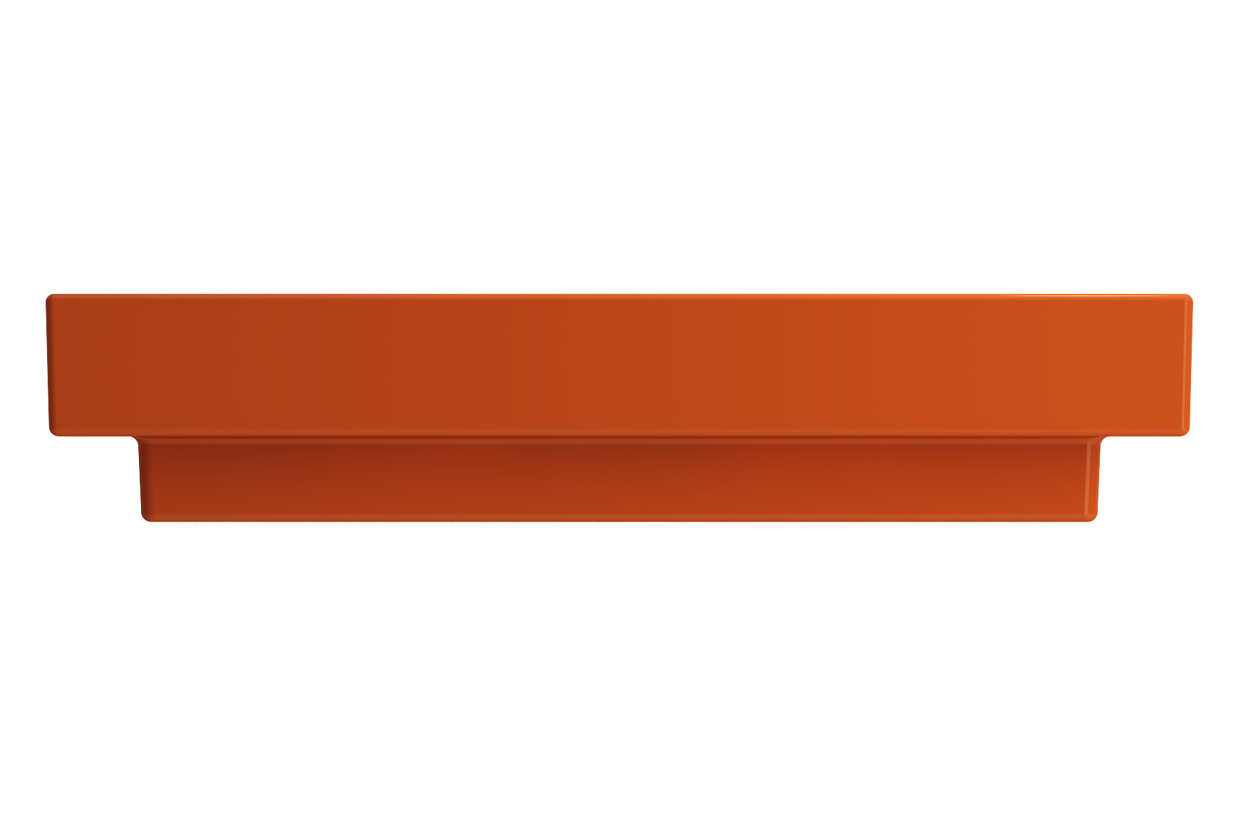 BOCCHI Scala 32" Rectangle Wallmount Fireclay Bathroom Sink, Orange, 3 Faucet Hole, 1078-012-0127