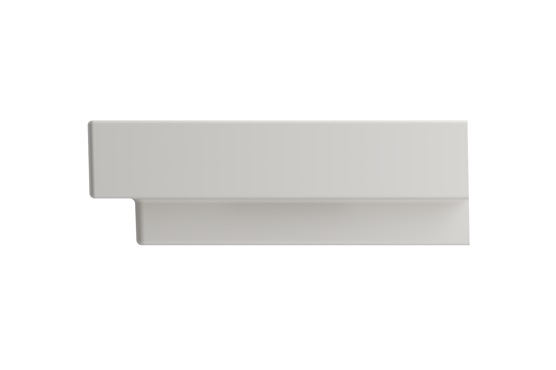 BOCCHI Scala 32" Rectangle Wallmount Fireclay Bathroom Sink, Biscuit, Single Faucet Hole, 1078-014-0126