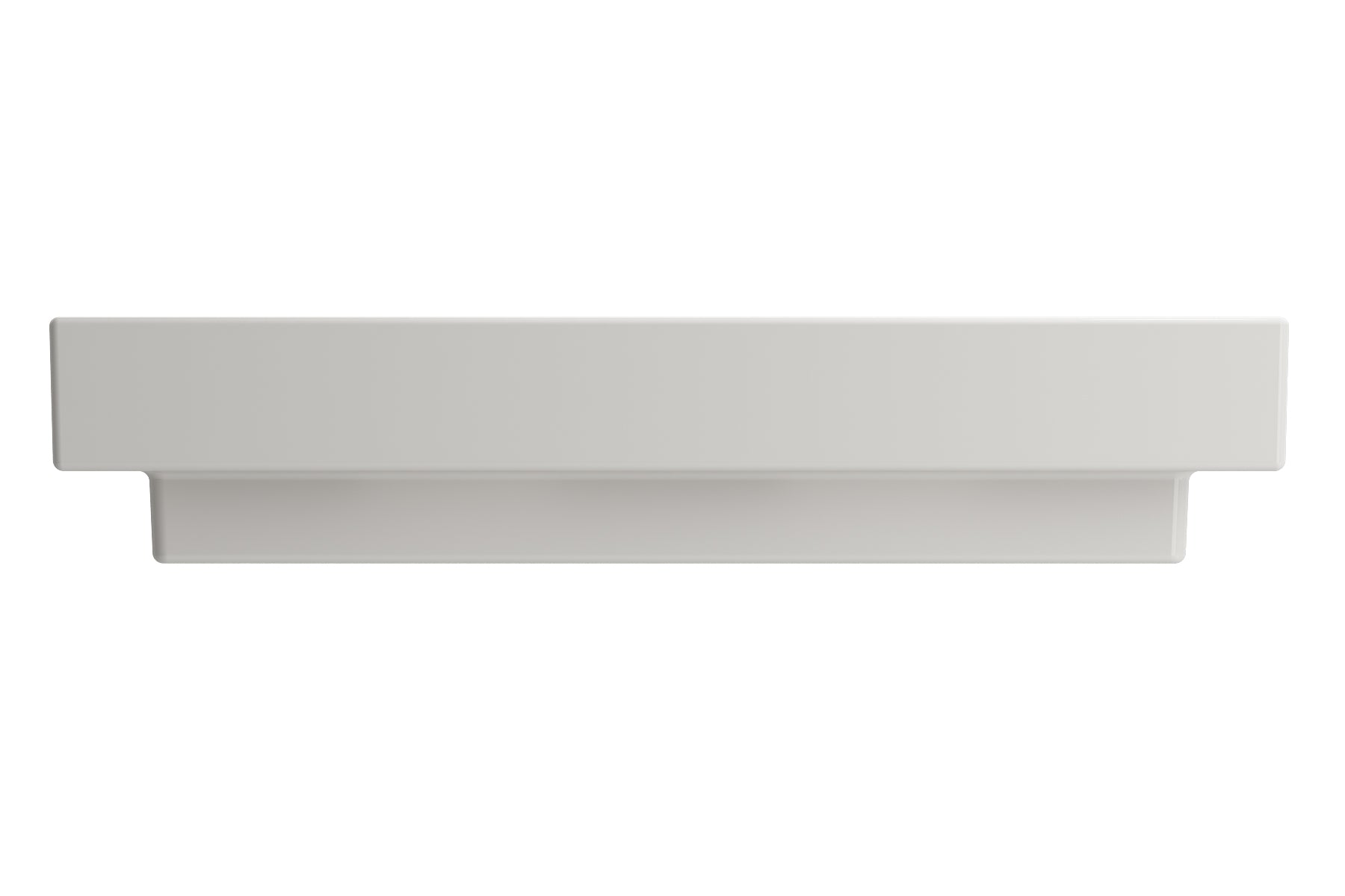 BOCCHI Scala 32" Rectangle Wallmount Fireclay Bathroom Sink, Biscuit, 3 Faucet Hole, 1078-014-0127
