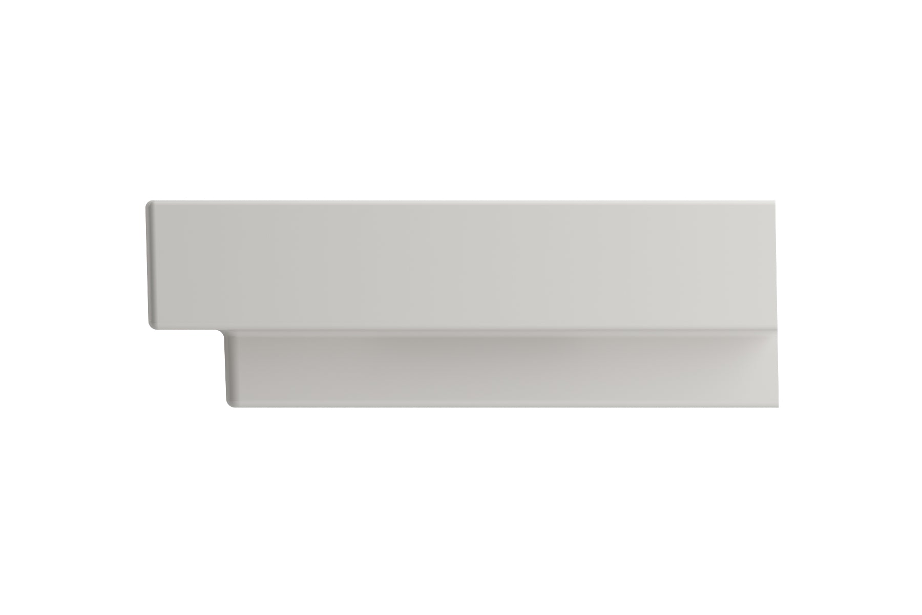 BOCCHI Scala 32" Rectangle Wallmount Fireclay Bathroom Sink, Biscuit, 3 Faucet Hole, 1078-014-0127