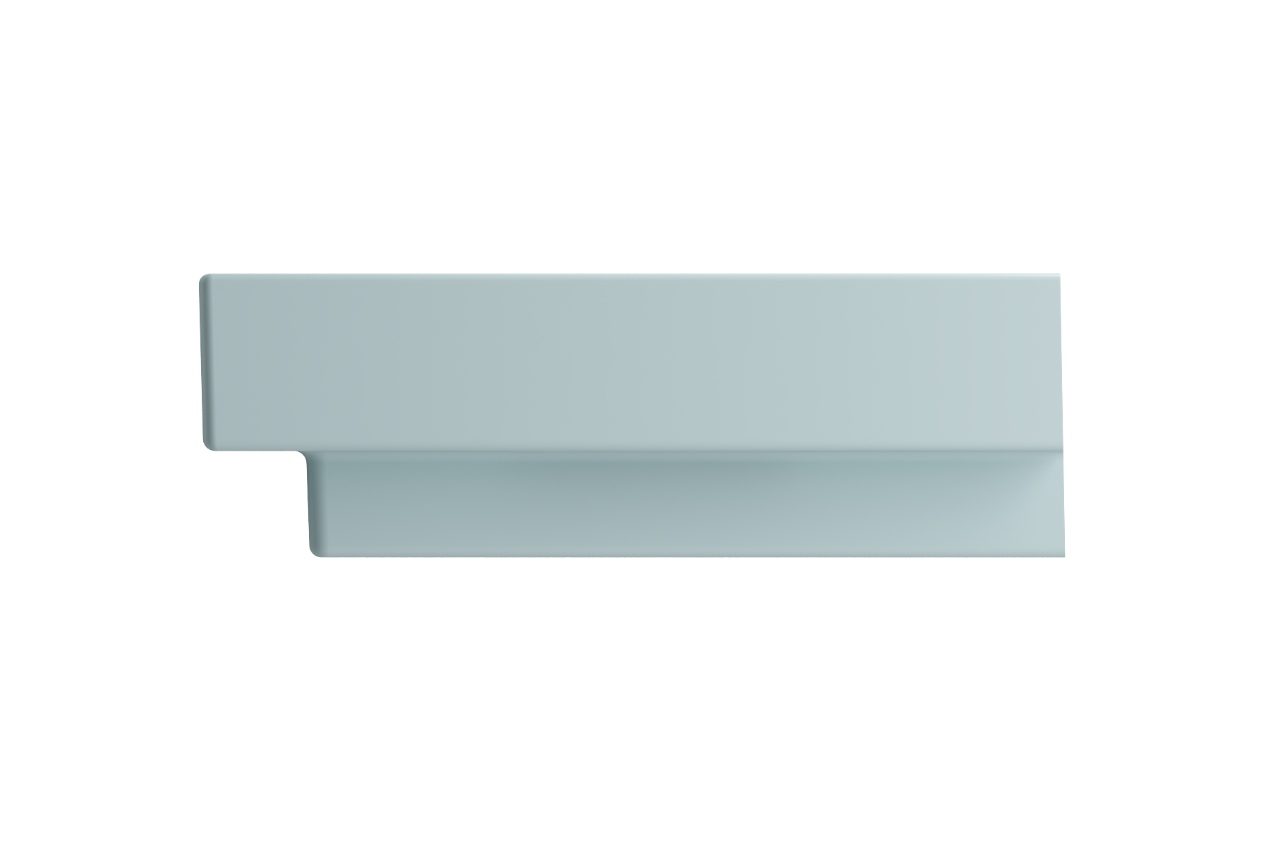 BOCCHI Scala 32" Rectangle Wallmount Fireclay Bathroom Sink, Matte Ice Blue, Single Faucet Hole, 1078-029-0126