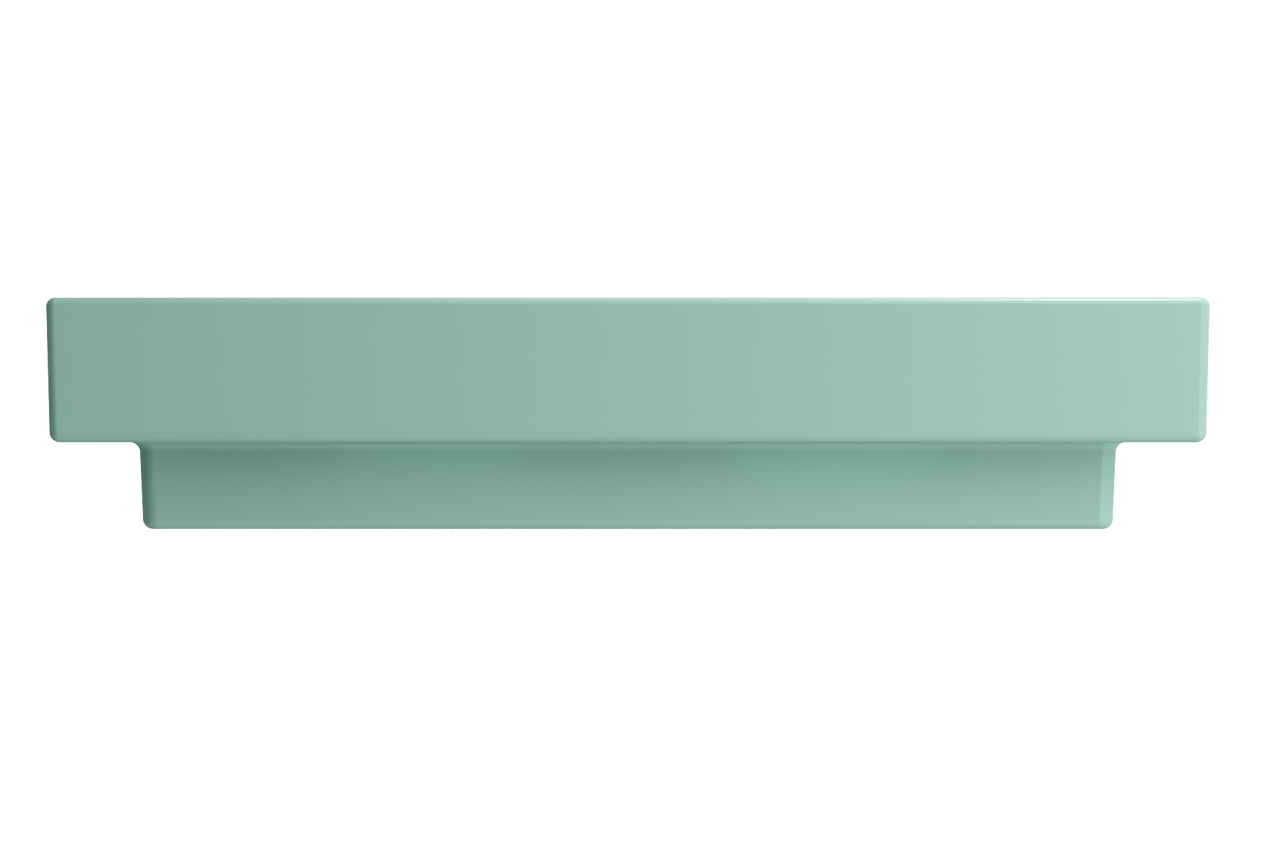BOCCHI Scala 32" Rectangle Wallmount Fireclay Bathroom Sink, Matte Mint Green, Single Faucet Hole, 1078-033-0126