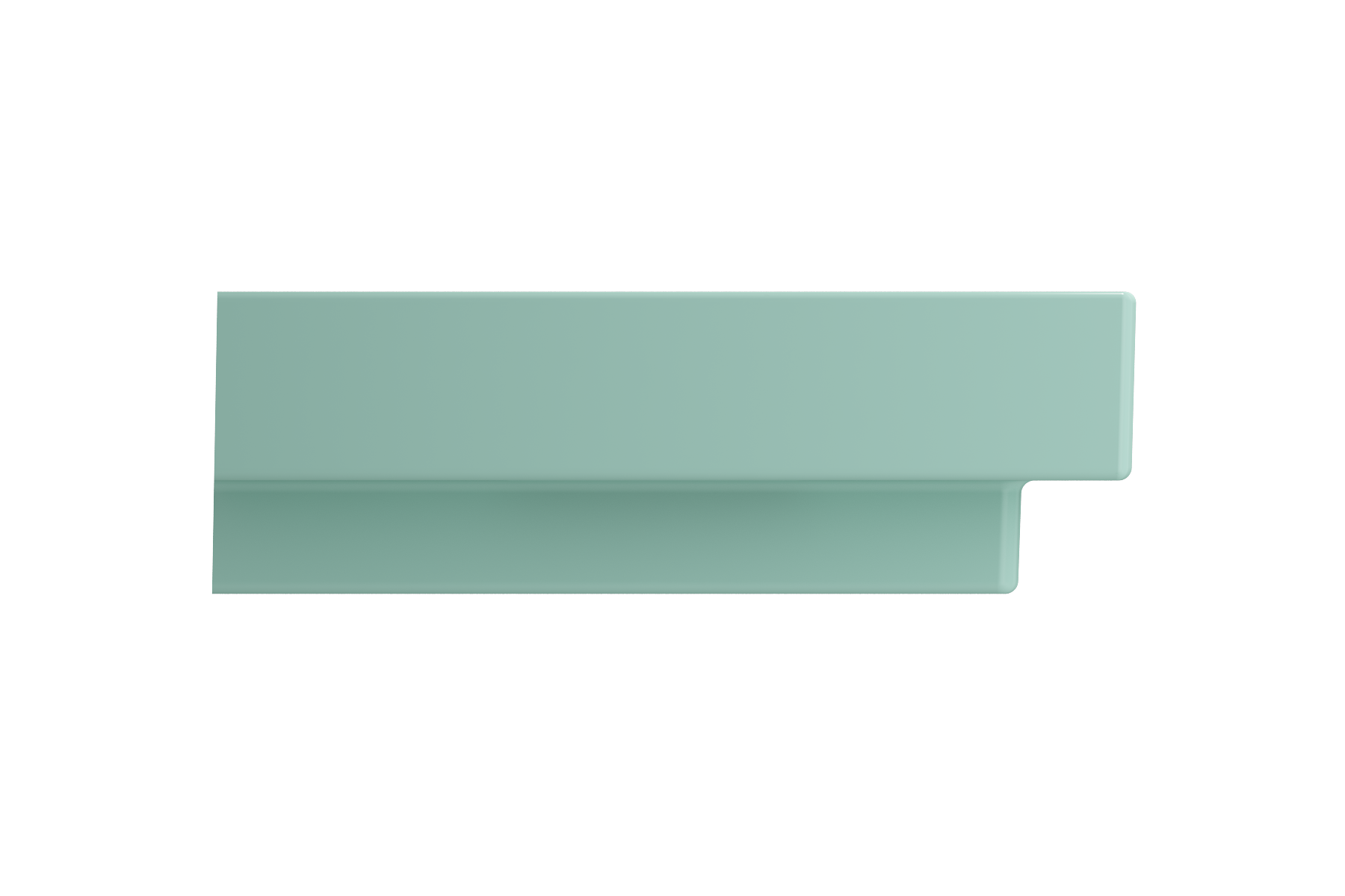 BOCCHI Scala 32" Rectangle Wallmount Fireclay Bathroom Sink, Matte Mint Green, 3 Faucet Hole, 1078-033-0127