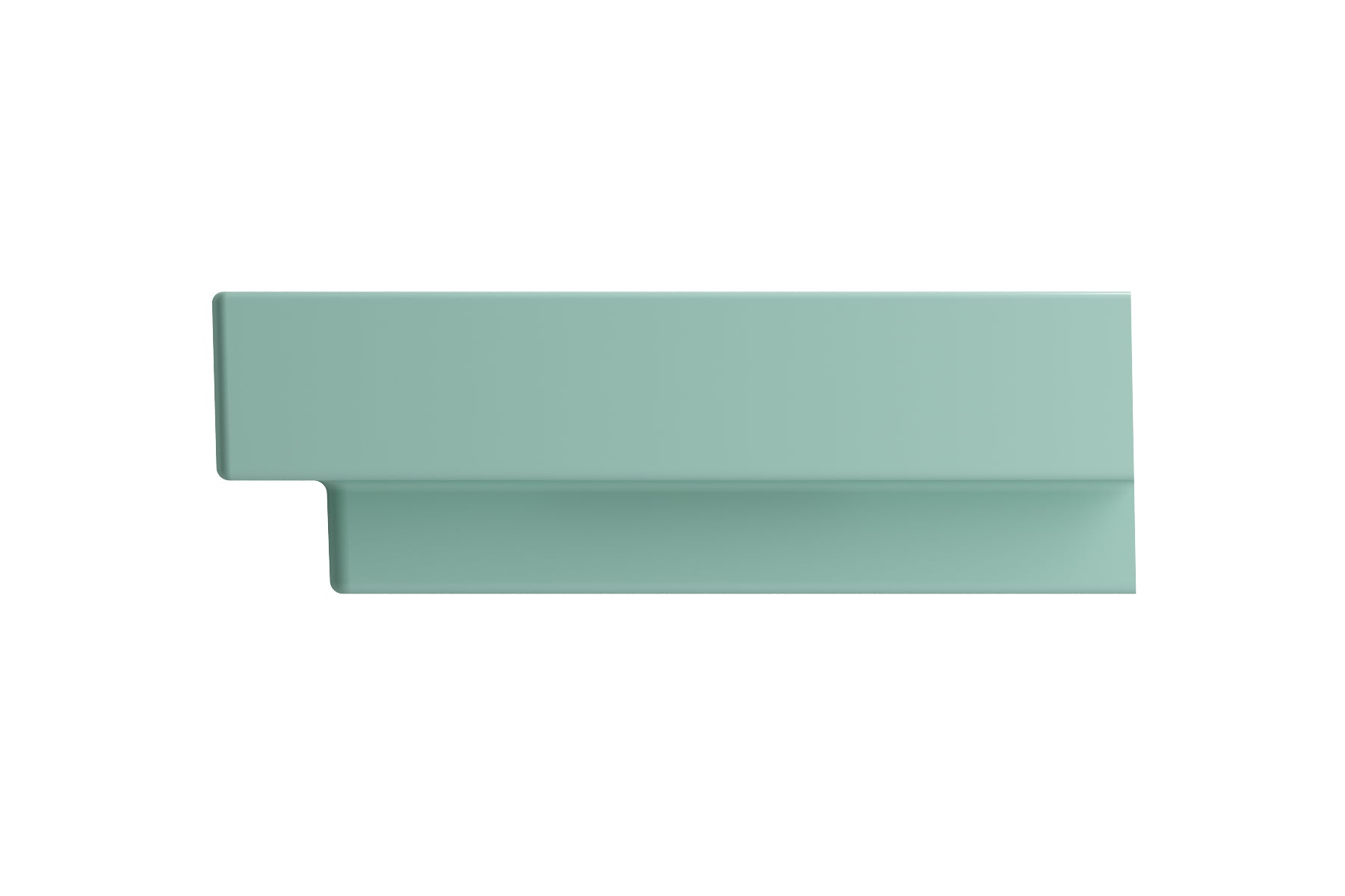 BOCCHI Scala 32" Rectangle Wallmount Fireclay Bathroom Sink, Matte Mint Green, 3 Faucet Hole, 1078-033-0127