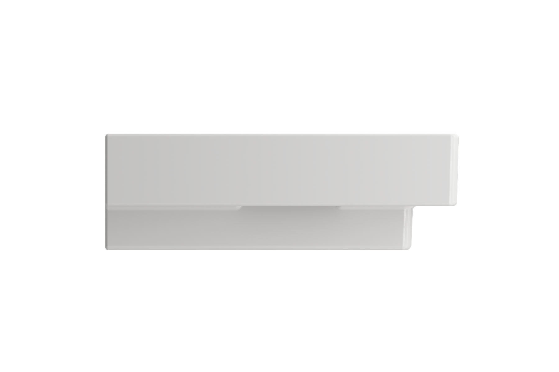BOCCHI Scala 40" Rectangle Wallmount Fireclay Bathroom Sink, White, 3 Faucet Hole, 1079-001-0127
