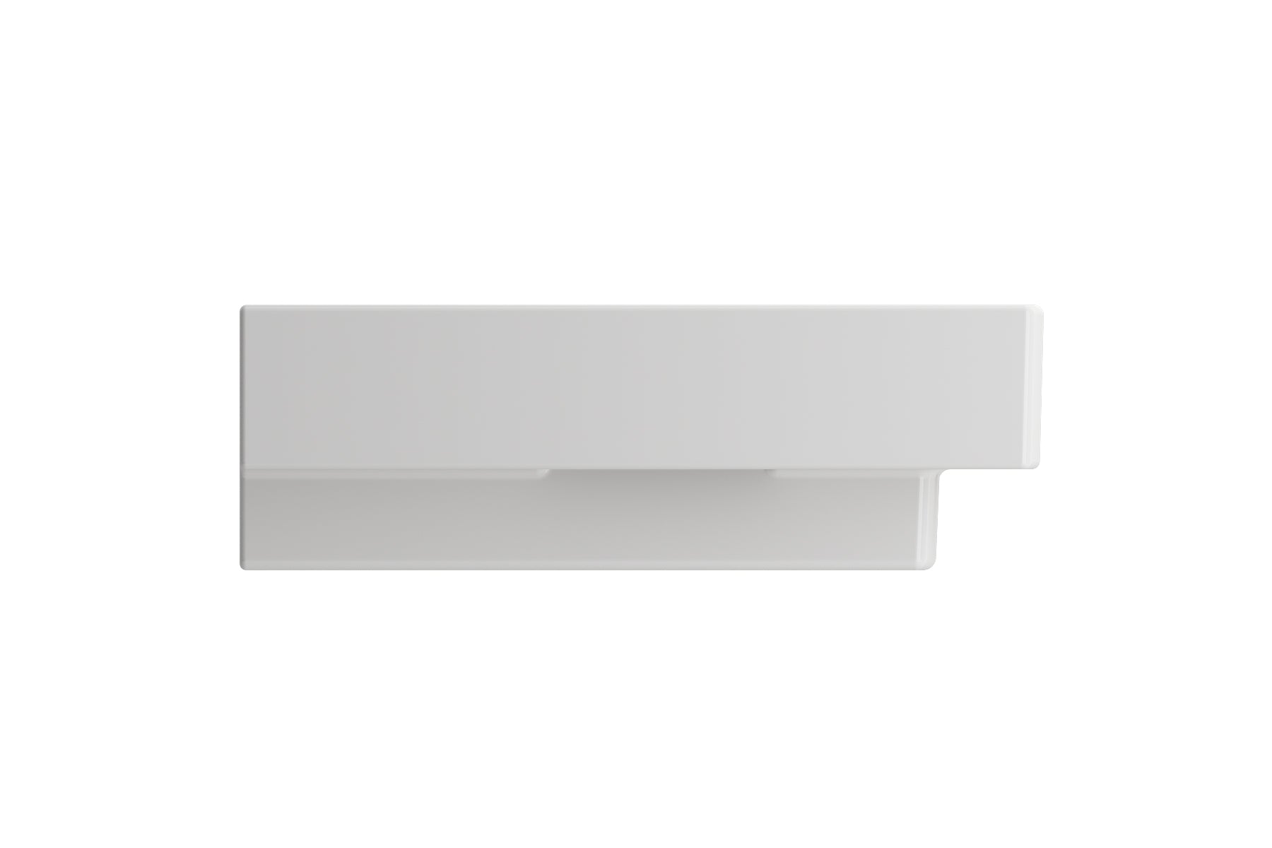 BOCCHI Scala 40" Rectangle Wallmount Fireclay Bathroom Sink, White, 3 Faucet Hole, 1079-001-0127