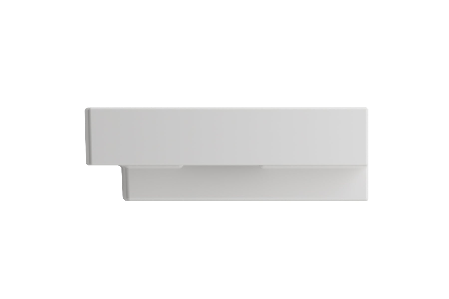 BOCCHI Scala 40" Rectangle Wallmount Fireclay Bathroom Sink, White, 3 Faucet Hole, 1079-001-0127