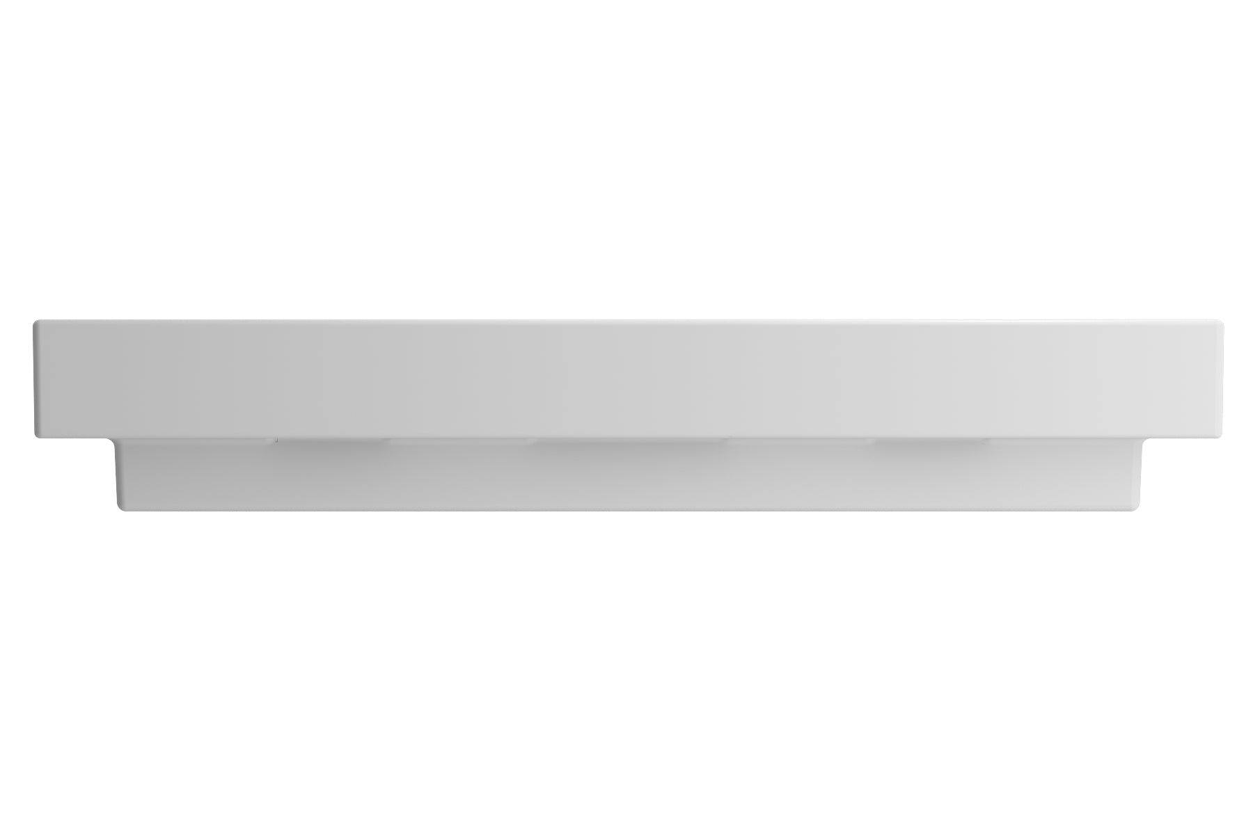 BOCCHI Scala 40" Rectangle Wallmount Fireclay Bathroom Sink, Matte White, 3 Faucet Hole, 1079-002-0127
