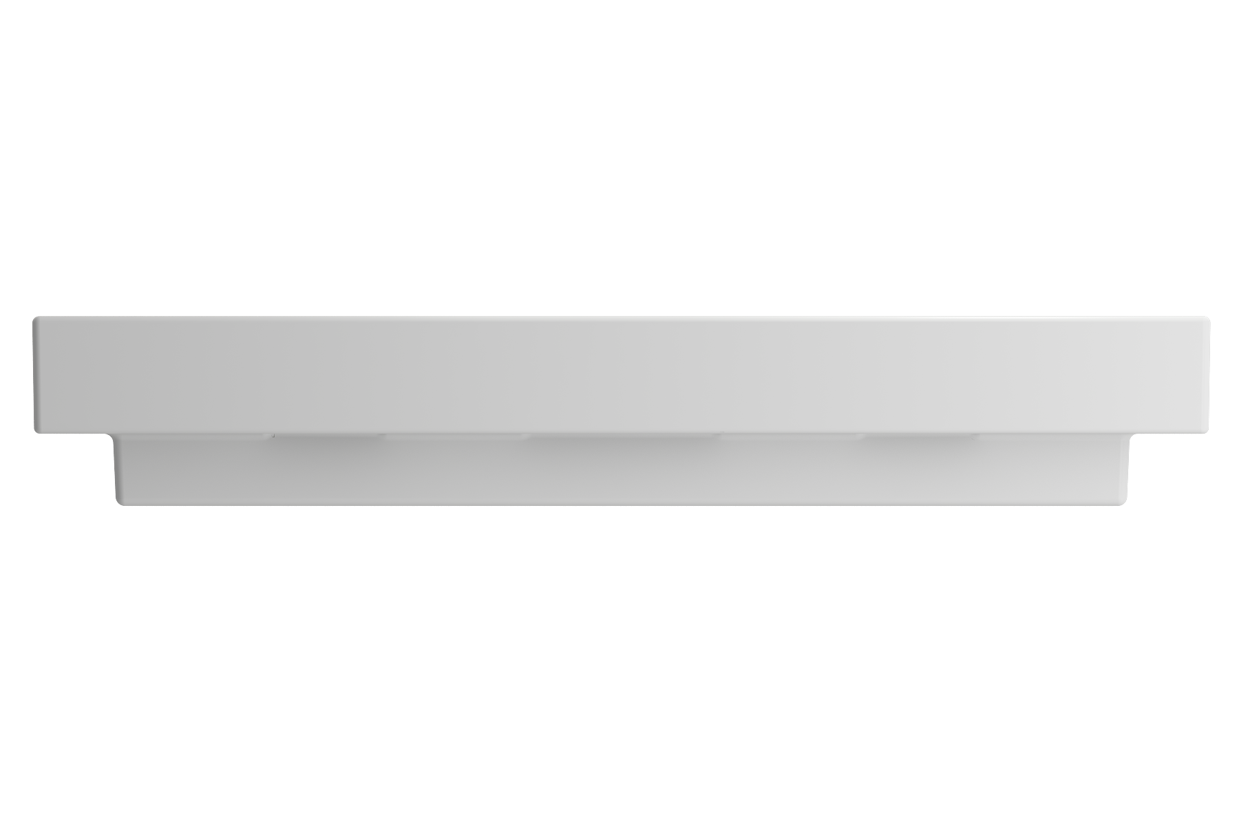 BOCCHI Scala 40" Rectangle Wallmount Fireclay Bathroom Sink, Matte White, 3 Faucet Hole, 1079-002-0127