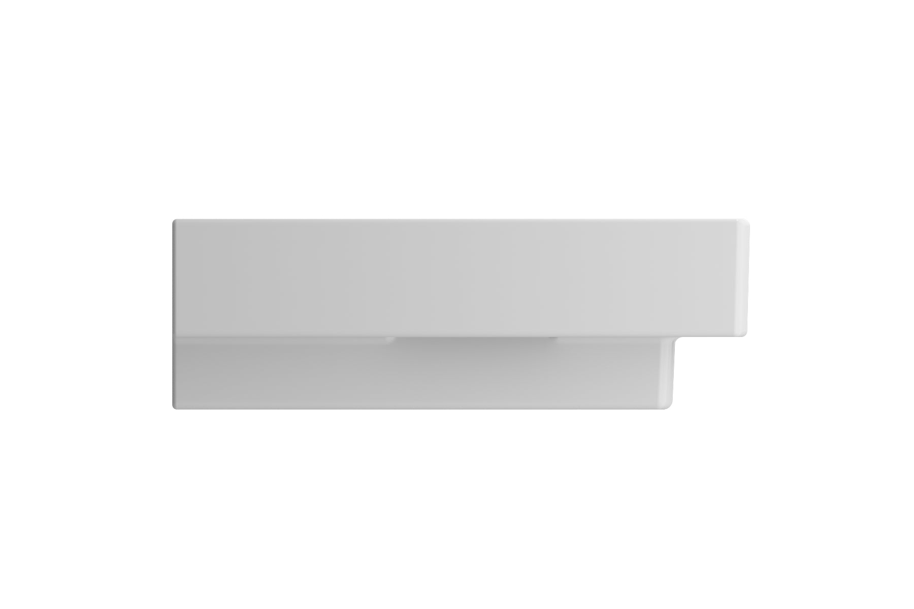 BOCCHI Scala 40" Rectangle Wallmount Fireclay Bathroom Sink, Matte White, 3 Faucet Hole, 1079-002-0127