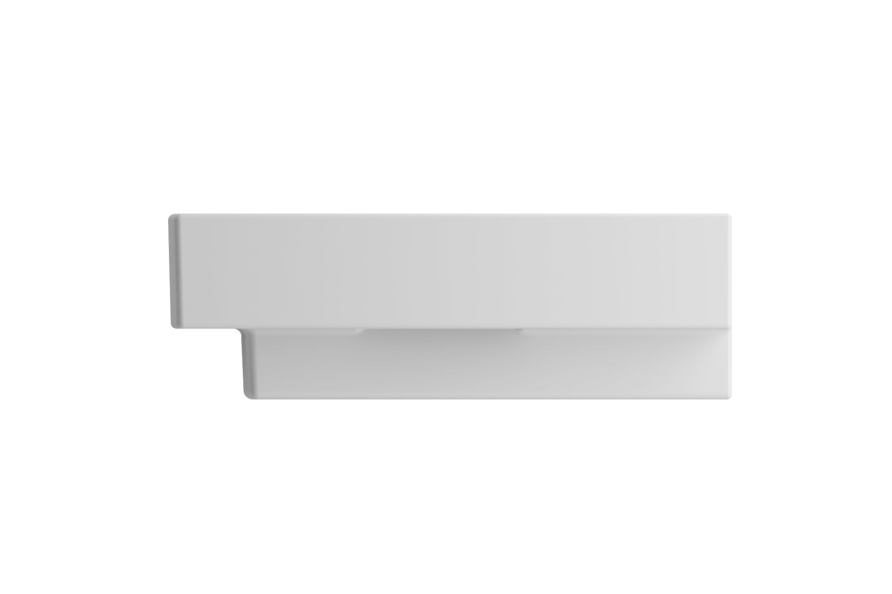 BOCCHI Scala 40" Rectangle Wallmount Fireclay Bathroom Sink, Matte White, 3 Faucet Hole, 1079-002-0127