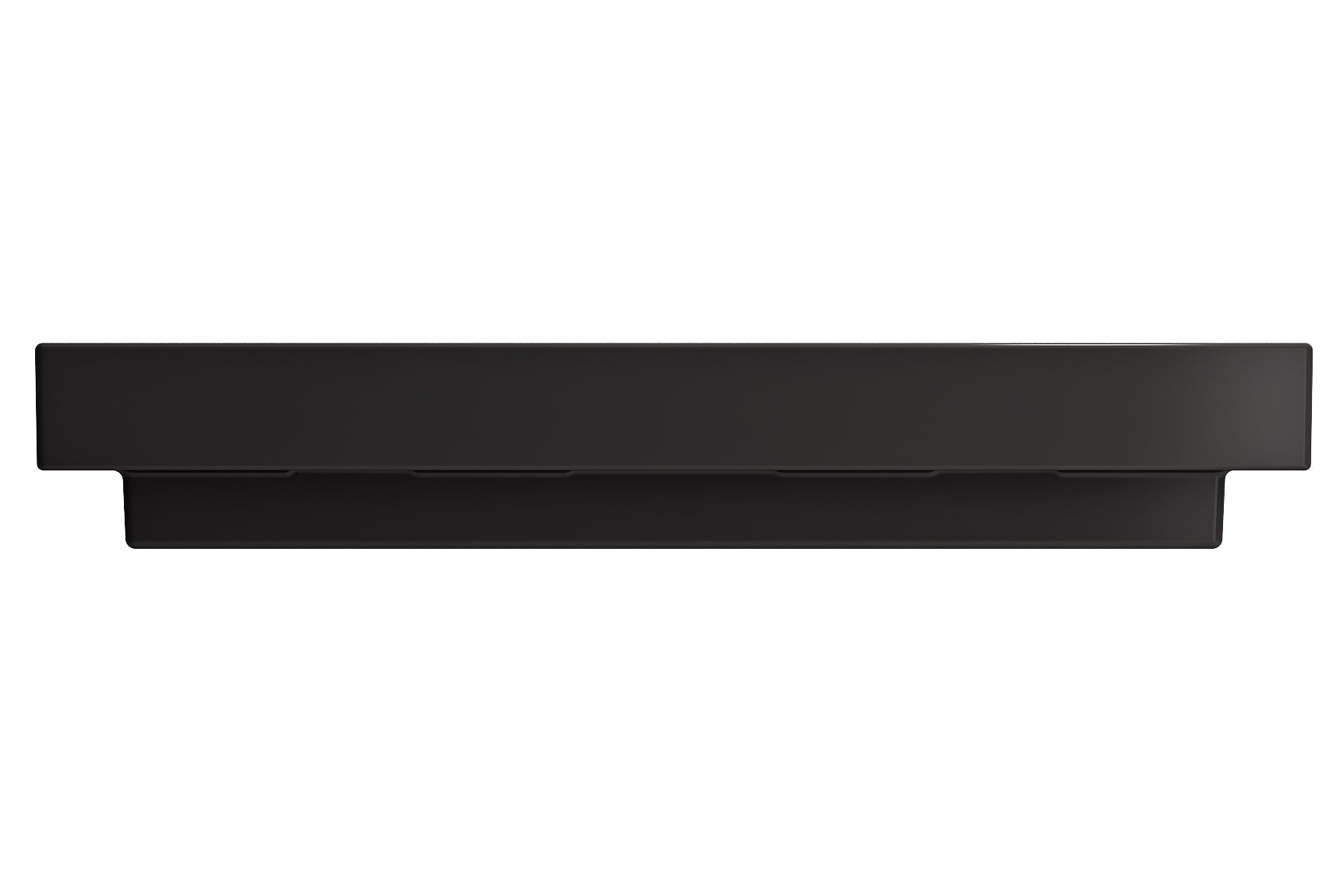 BOCCHI Scala 40" Rectangle Wallmount Fireclay Bathroom Sink, Matte Black, 3 Faucet Hole, 1079-004-0127