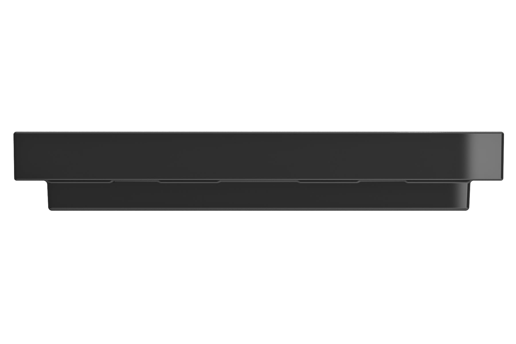 BOCCHI Scala 40" Rectangle Wallmount Fireclay Bathroom Sink, Black, 3 Faucet Hole, 1079-005-0127