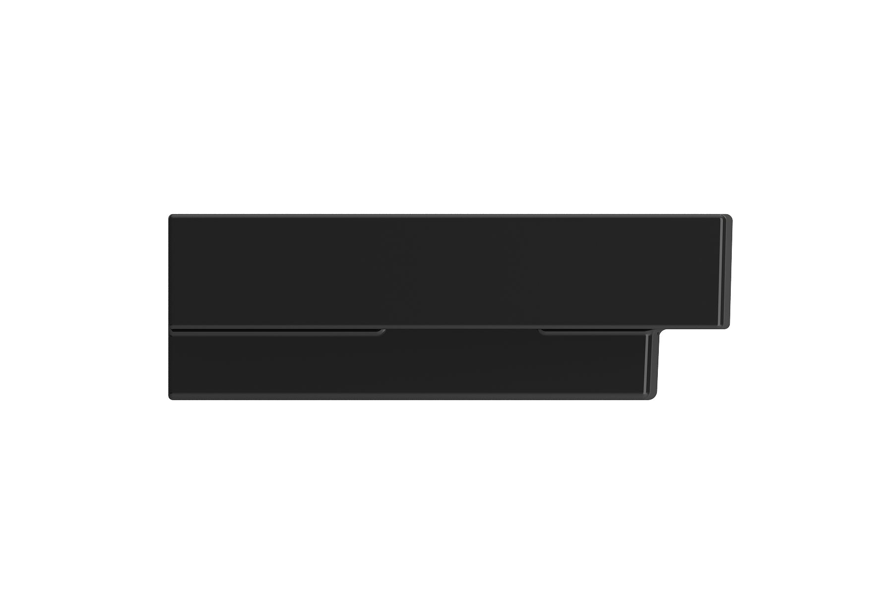 BOCCHI Scala 40" Rectangle Wallmount Fireclay Bathroom Sink, Black, 3 Faucet Hole, 1079-005-0127