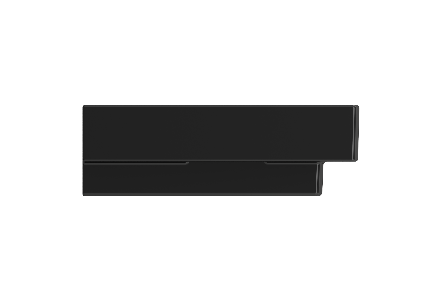 BOCCHI Scala 40" Rectangle Wallmount Fireclay Bathroom Sink, Black, 3 Faucet Hole, 1079-005-0127