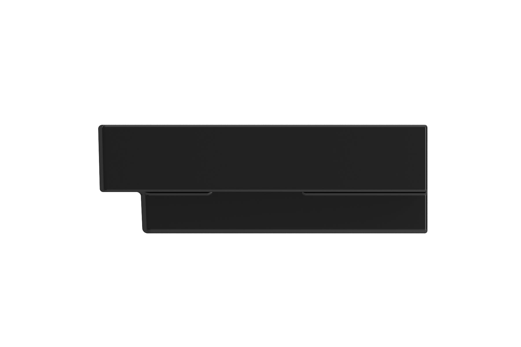 BOCCHI Scala 40" Rectangle Wallmount Fireclay Bathroom Sink, Black, 3 Faucet Hole, 1079-005-0127