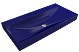 BOCCHI Scala 40" Rectangle Wallmount Fireclay Bathroom Sink, Sapphire Blue, Single Faucet Hole, 1079-010-0126