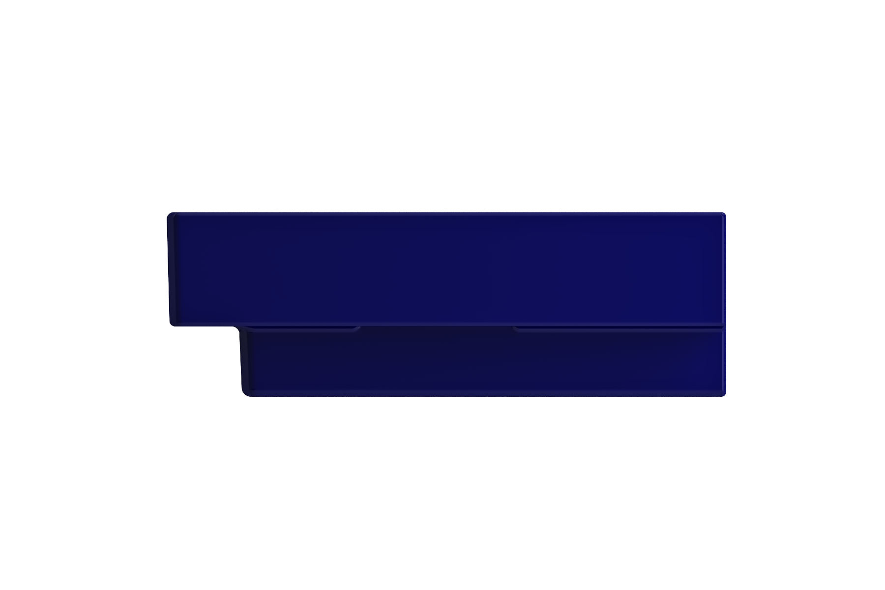 BOCCHI Scala 40" Rectangle Wallmount Fireclay Bathroom Sink, Sapphire Blue, Single Faucet Hole, 1079-010-0126