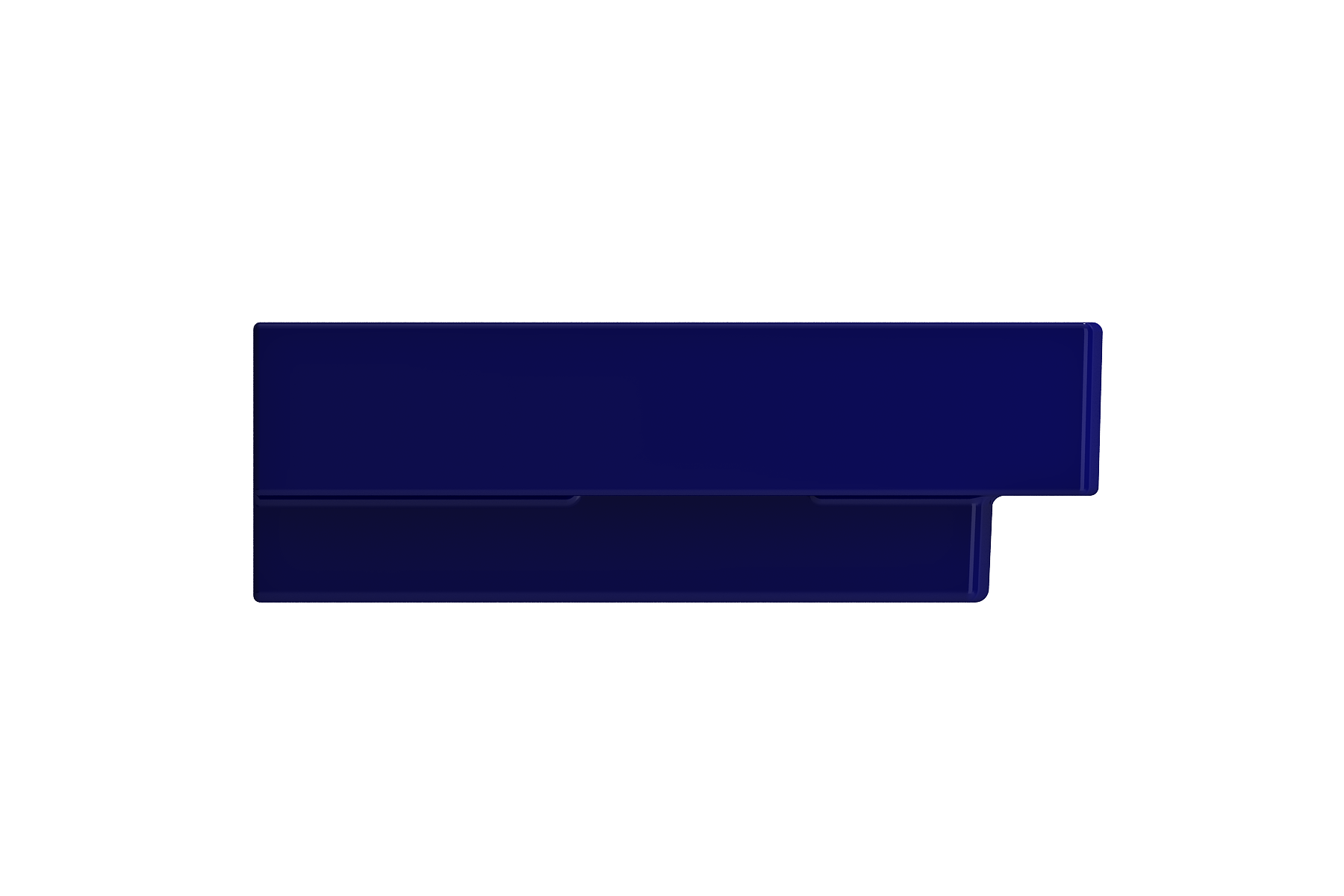 BOCCHI Scala 40" Rectangle Wallmount Fireclay Bathroom Sink, Sapphire Blue, 3 Faucet Hole, 1079-010-0127
