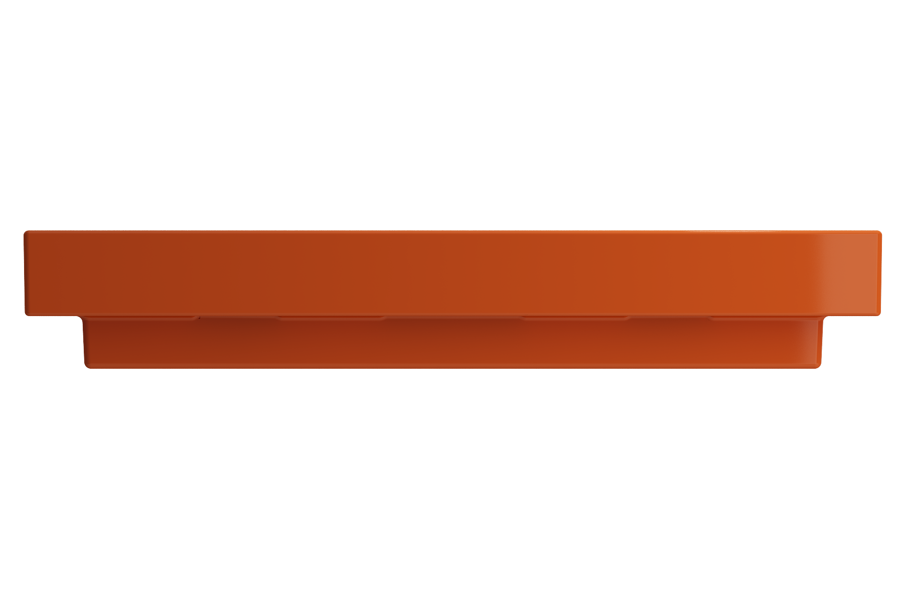 BOCCHI Scala 40" Rectangle Wallmount Fireclay Bathroom Sink, Orange, 3 Faucet Hole, 1079-012-0127