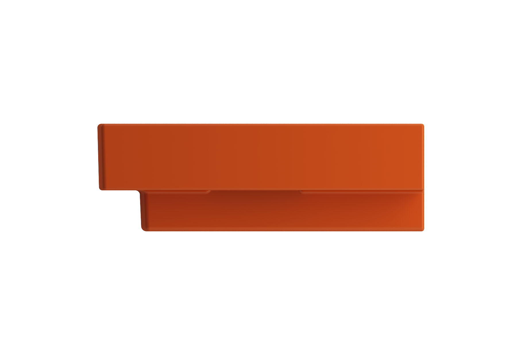 BOCCHI Scala 40" Rectangle Wallmount Fireclay Bathroom Sink, Orange, 3 Faucet Hole, 1079-012-0127
