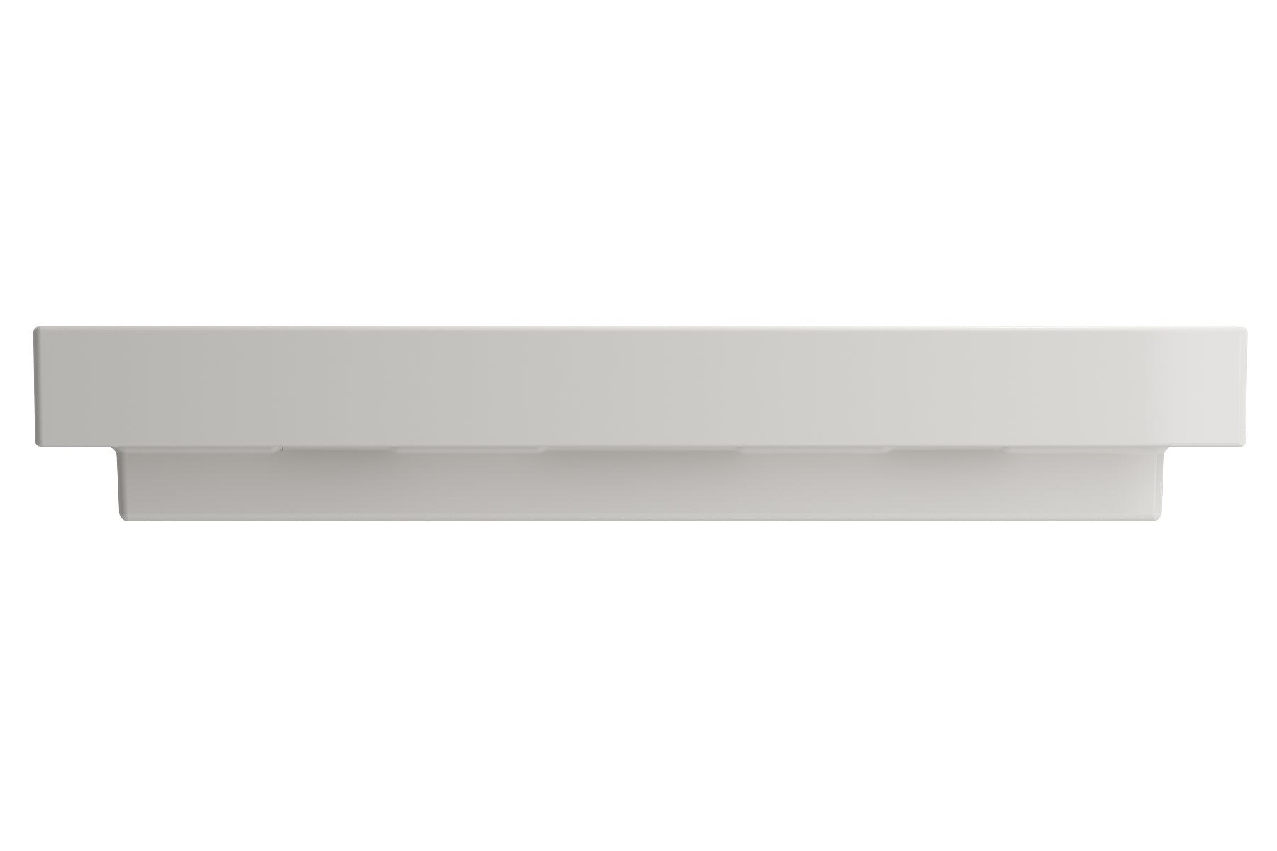 BOCCHI Scala 40" Rectangle Wallmount Fireclay Bathroom Sink, Biscuit, 3 Faucet Hole, 1079-014-0127