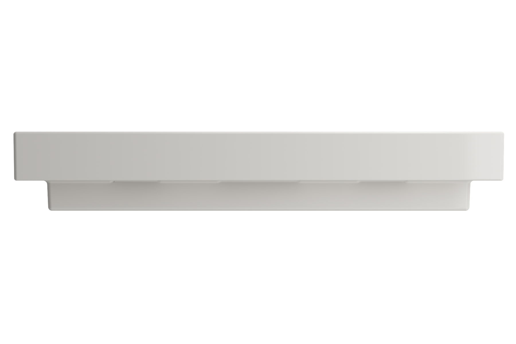 BOCCHI Scala 40" Rectangle Wallmount Fireclay Bathroom Sink, Biscuit, 3 Faucet Hole, 1079-014-0127