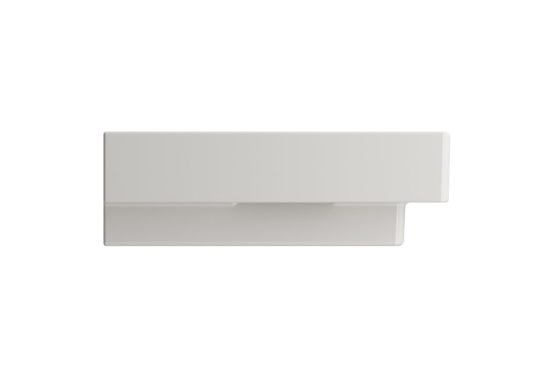 BOCCHI Scala 40" Rectangle Wallmount Fireclay Bathroom Sink, Biscuit, 3 Faucet Hole, 1079-014-0127