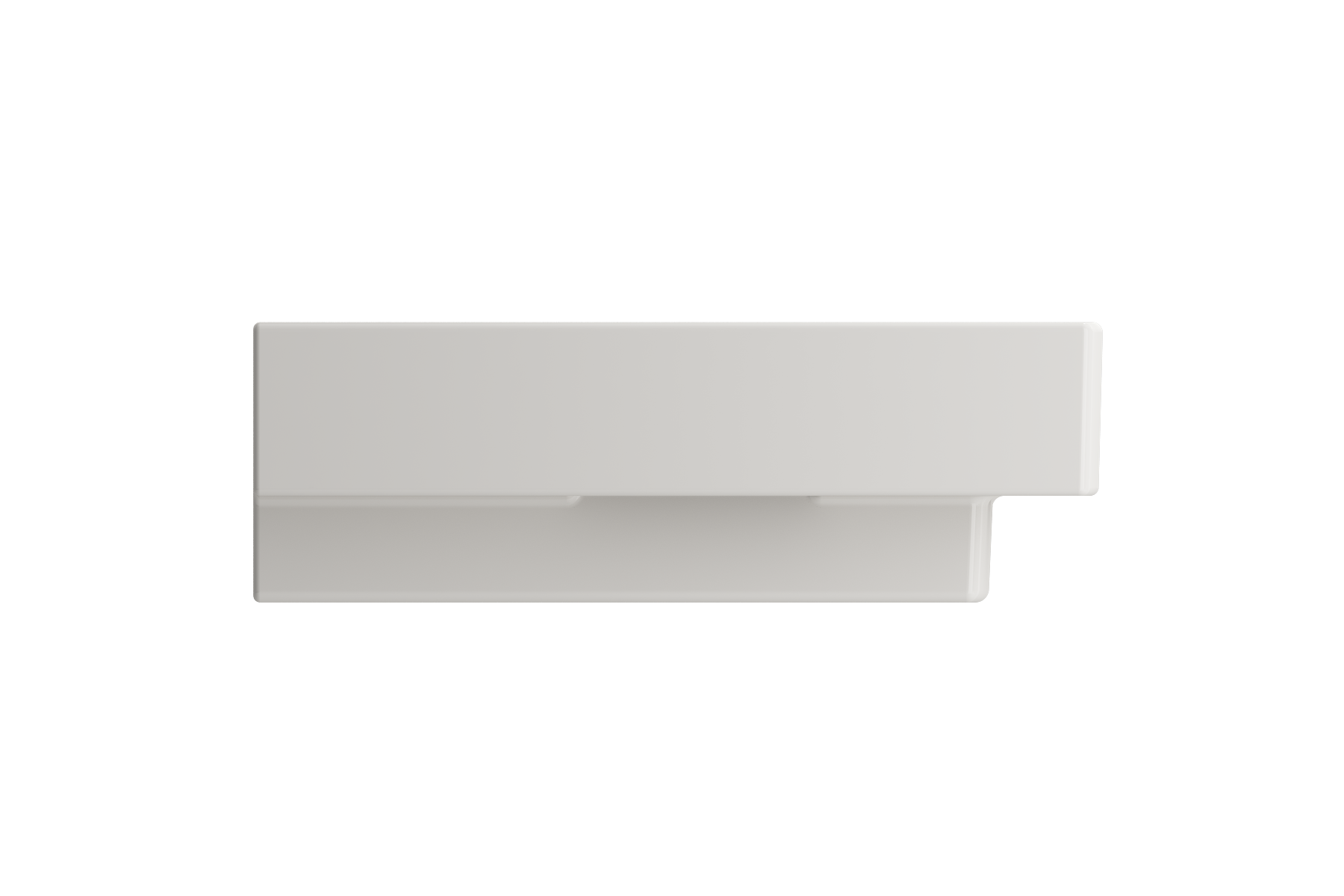 BOCCHI Scala 40" Rectangle Wallmount Fireclay Bathroom Sink, Biscuit, 3 Faucet Hole, 1079-014-0127