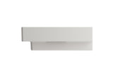 BOCCHI Scala 40" Rectangle Wallmount Fireclay Bathroom Sink, Biscuit, 3 Faucet Hole, 1079-014-0127