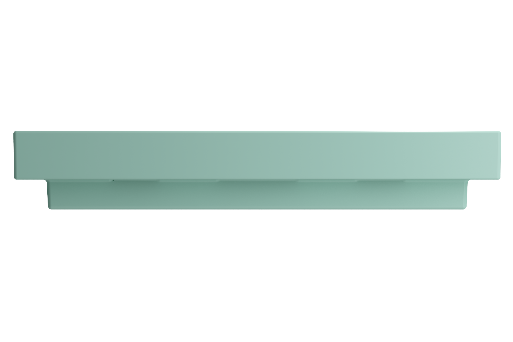 BOCCHI Scala 40" Rectangle Wallmount Fireclay Bathroom Sink, Matte Mint Green, Single Faucet Hole, 1079-033-0126