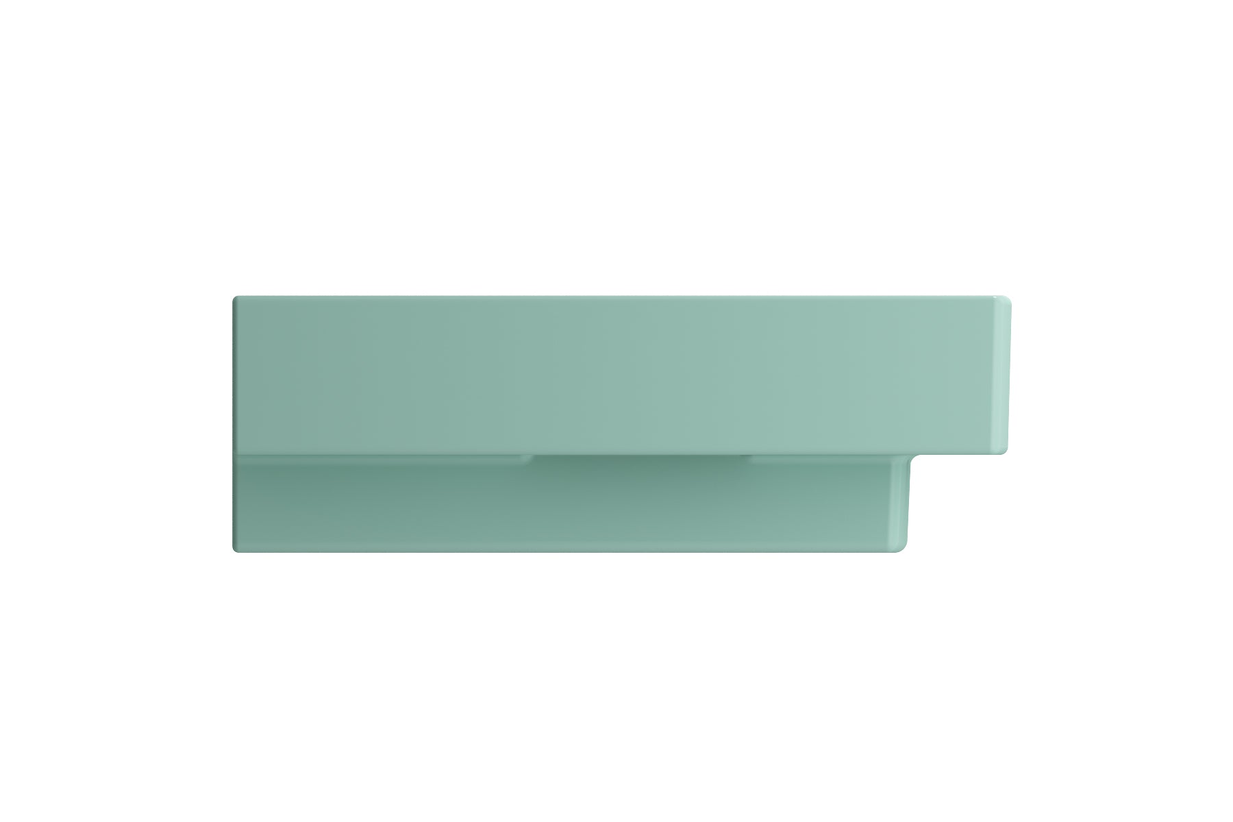 BOCCHI Scala 40" Rectangle Wallmount Fireclay Bathroom Sink, Matte Mint Green, Single Faucet Hole, 1079-033-0126