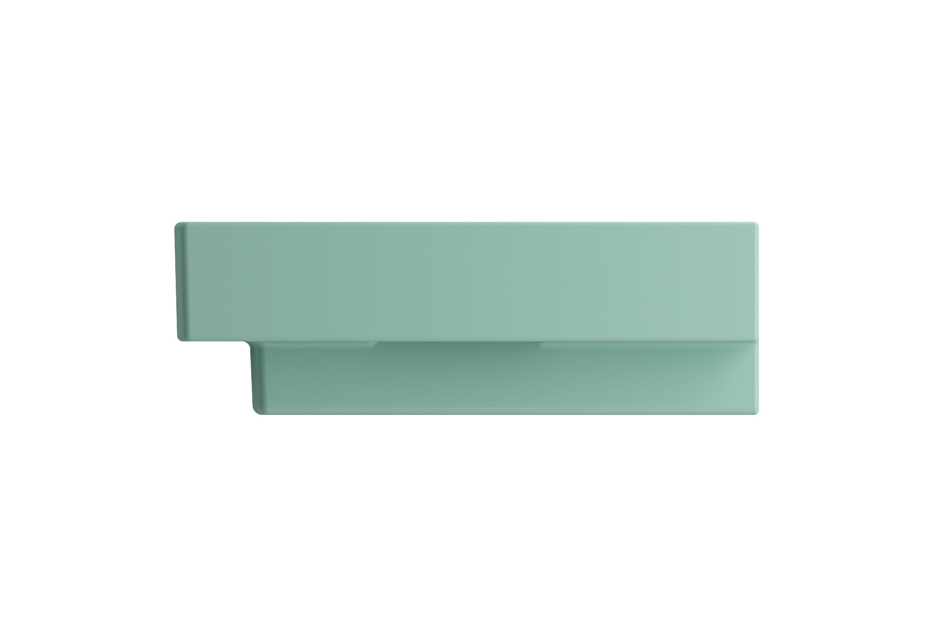 BOCCHI Scala 40" Rectangle Wallmount Fireclay Bathroom Sink, Matte Mint Green, Single Faucet Hole, 1079-033-0126