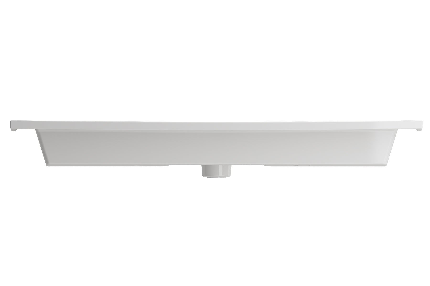 BOCCHI Ravenna 41" Rectangle Wallmount Fireclay Bathroom Sink, White, 3 Faucet Hole, 1105-001-0127