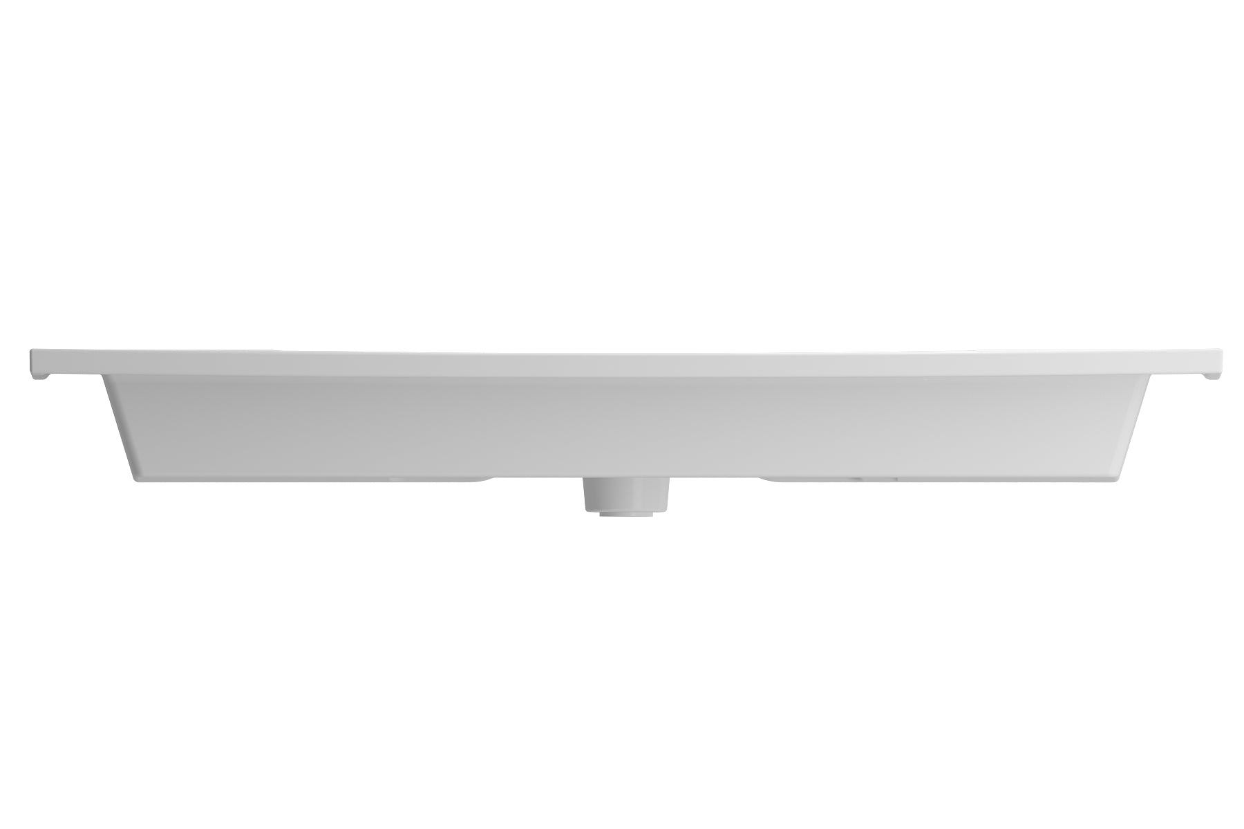 BOCCHI Ravenna 41" Rectangle Wallmount Fireclay Bathroom Sink, Matte White, Single Faucet Hole, 1105-002-0126