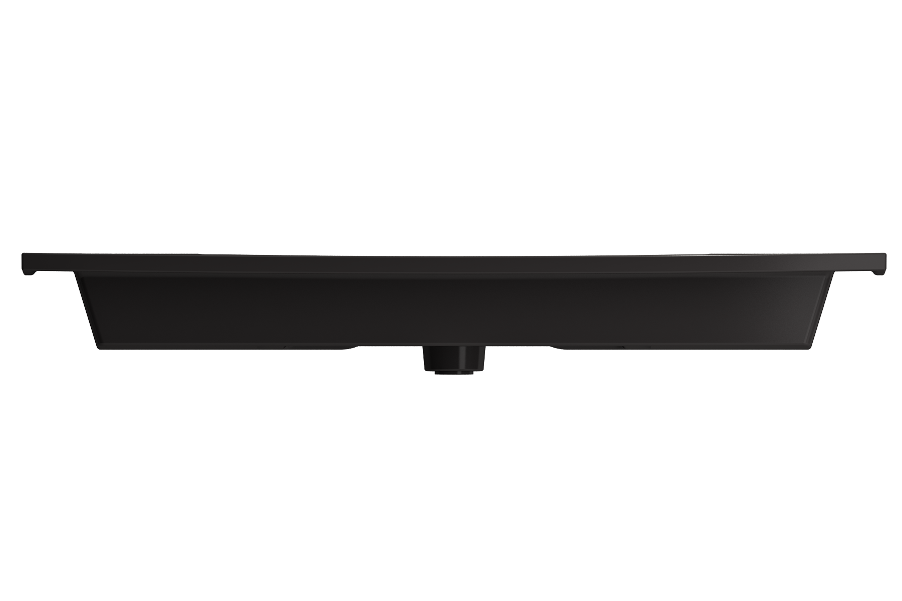 BOCCHI Ravenna 41" Rectangle Wallmount Fireclay Bathroom Sink, Matte Black, Single Faucet Hole, 1105-004-0126